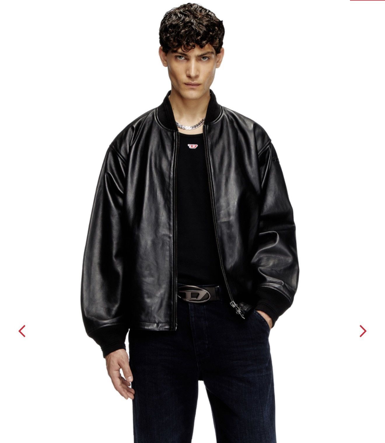 Diesel Deisel L-Khat Leather Bomber Size US XL / EU 56 / 4 - 5 Thumbnail