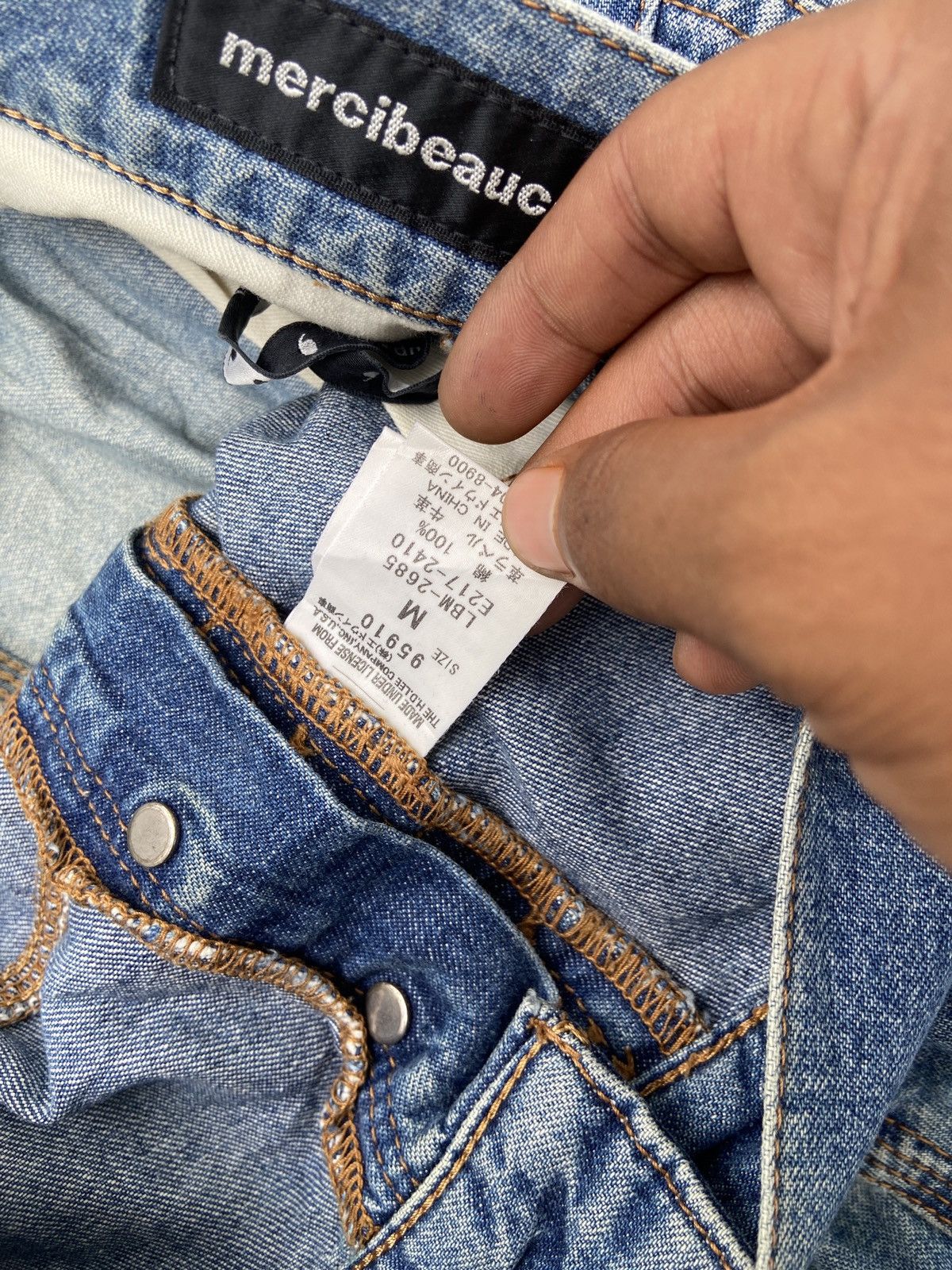 Japanese Brand × Lee × mercibeaucoup Crazy Design Lee X Mercibeaucoup Denim Size US 34 / EU 50 - 14 Thumbnail