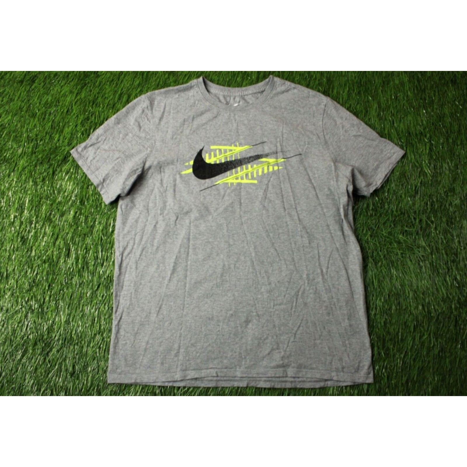 Nike Nike T-Shirt Shirt Men L Gray 2014 Jersey Short Sleeve Casual Large Regular Size T-Shirt Size US L / EU 52-54 / 3 - 2 Thumbnail