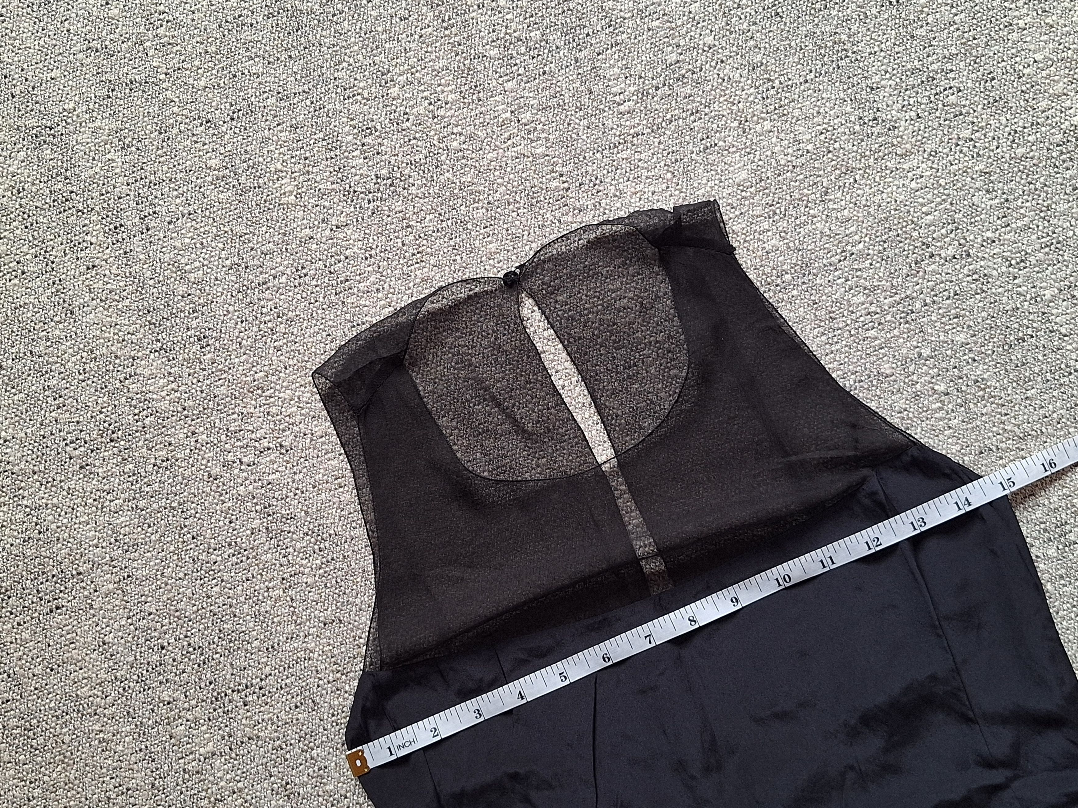 Chanel CHANEL / 03P 2003 Spring Silk Chiffon Black Skirt Size XS / US 0-2 / IT 36-38 - 7 Thumbnail