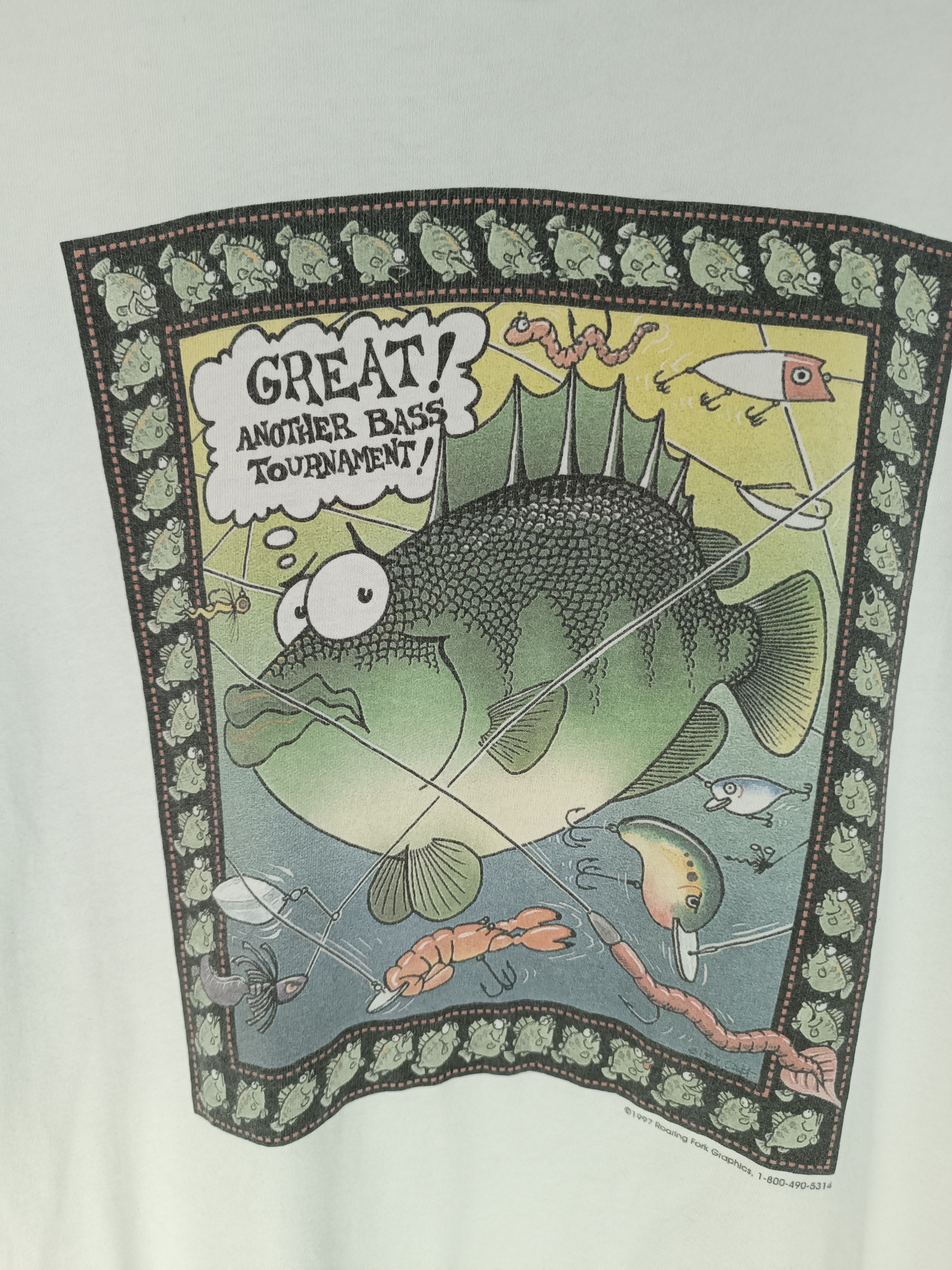 Bass Pro Shops VINTAGE 90'S BASS FISHING BASS TOURNAMENT HUMOR ADULT FUNNY Size US L / EU 52-54 / 3 - 12 Thumbnail