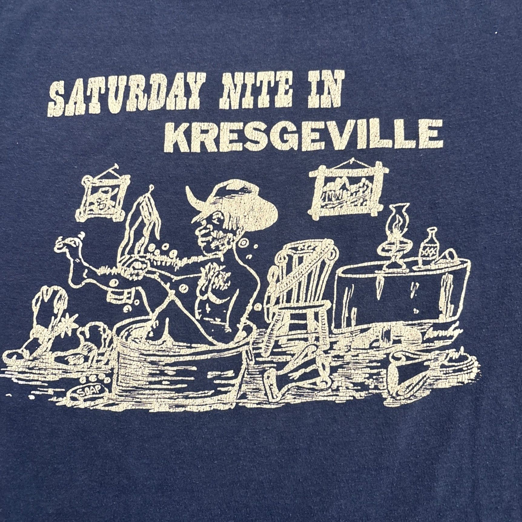 Vintage VINTAGE Kresgeville Pennsylvania Polk Twp Sleeveless T Shirt Blue Size L Mens Regular Sleeveless T-Shirt Blue Size L Size US L / EU 52-54 / 3 - 2 Thumbnail