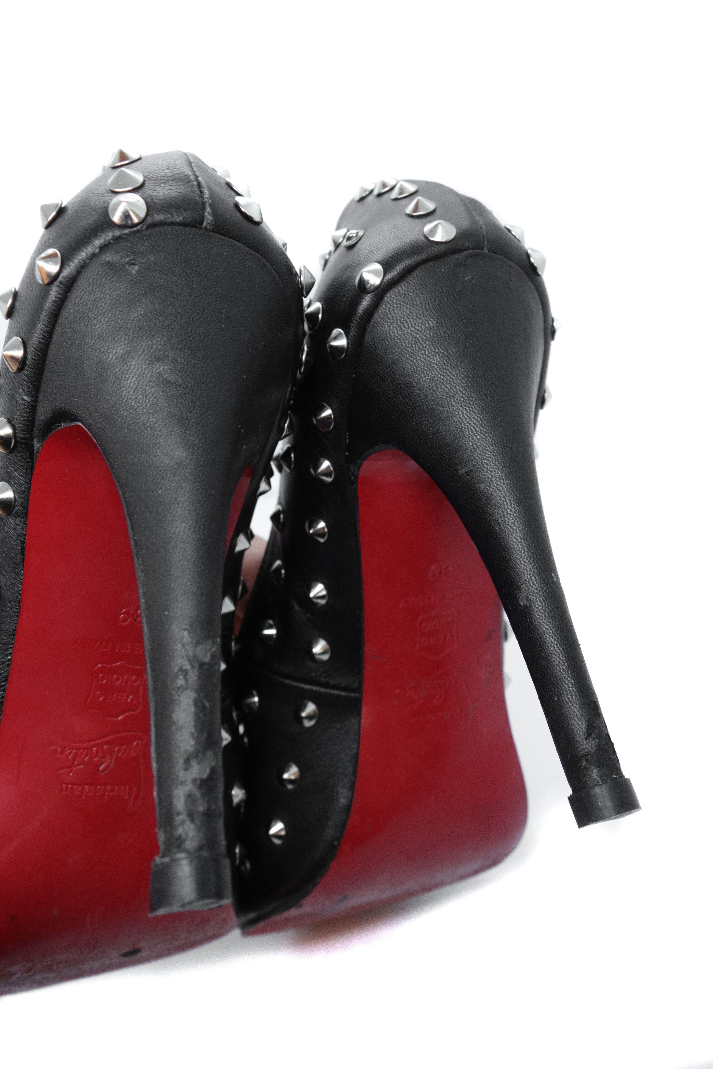 Christian Louboutin Rhinestones Leather Heels Size US 9 / IT 39 - 4 Thumbnail