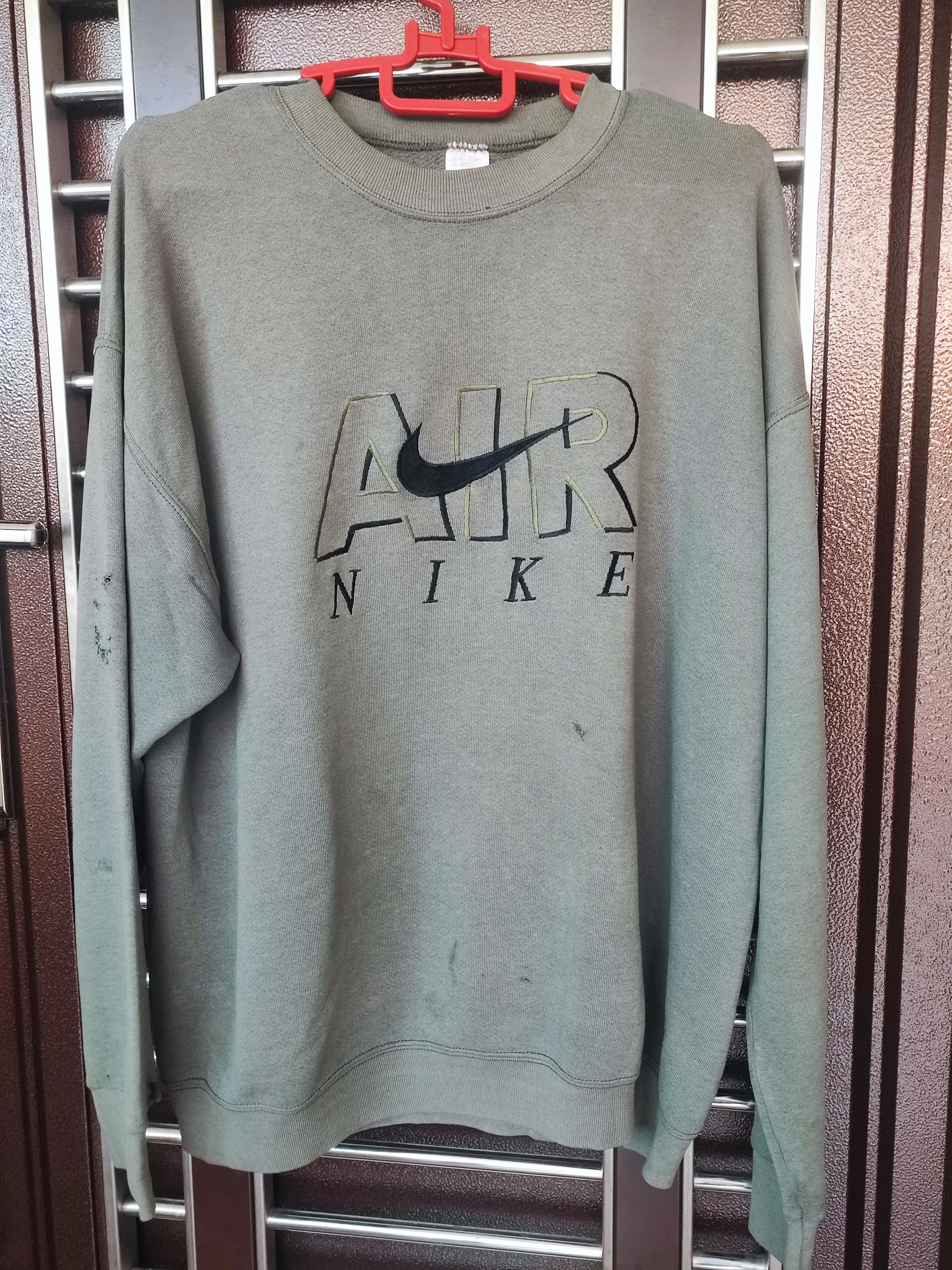 Nike Vintage 90's Big Swoosh Logo Distressed Sweatshirt Size US XL / EU 56 / 4 - 9 Thumbnail