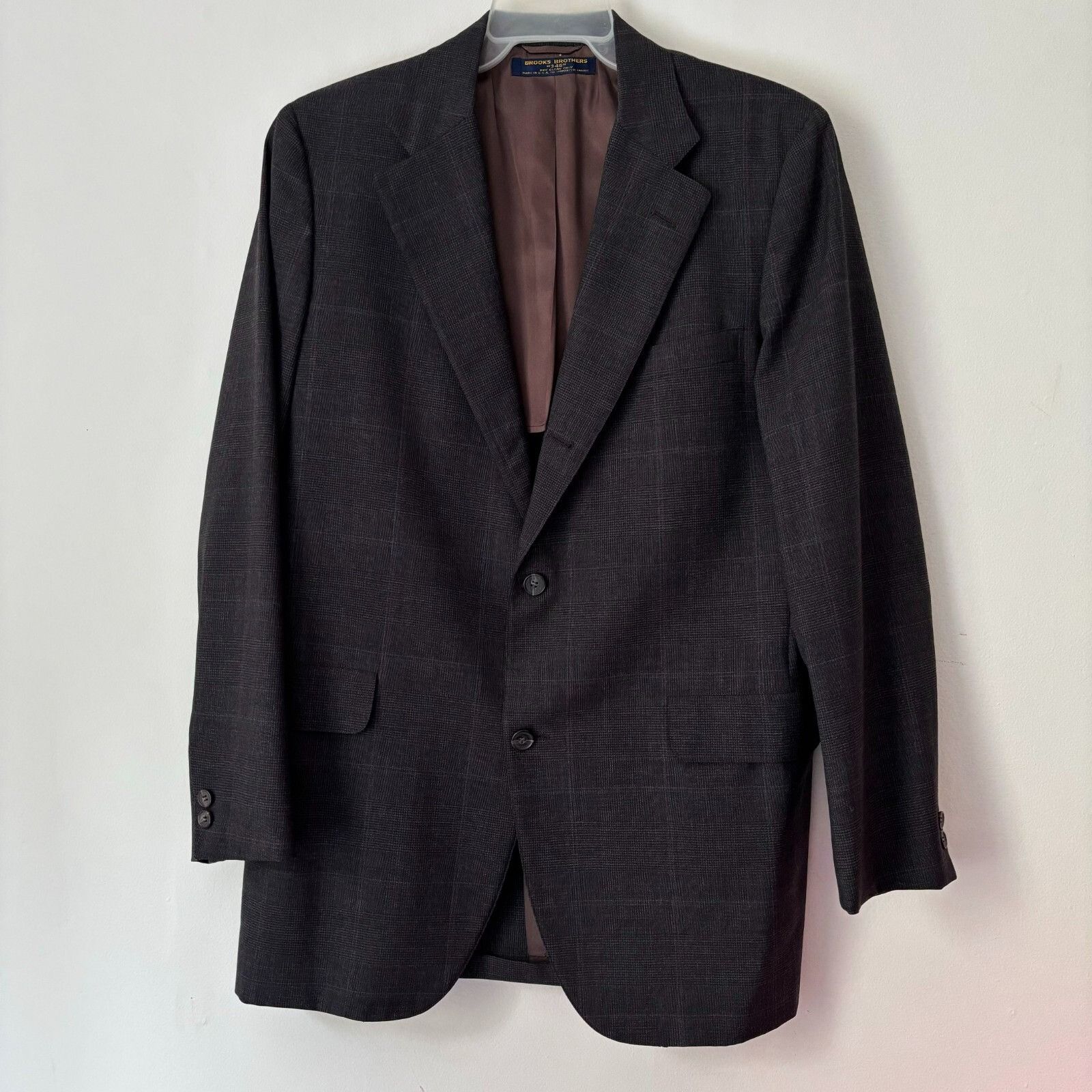 Brooks Brothers Brooks Brothers 346 Sport Coat Sz 42 Wool Blazer Windowpain Size 42R - 2 Thumbnail