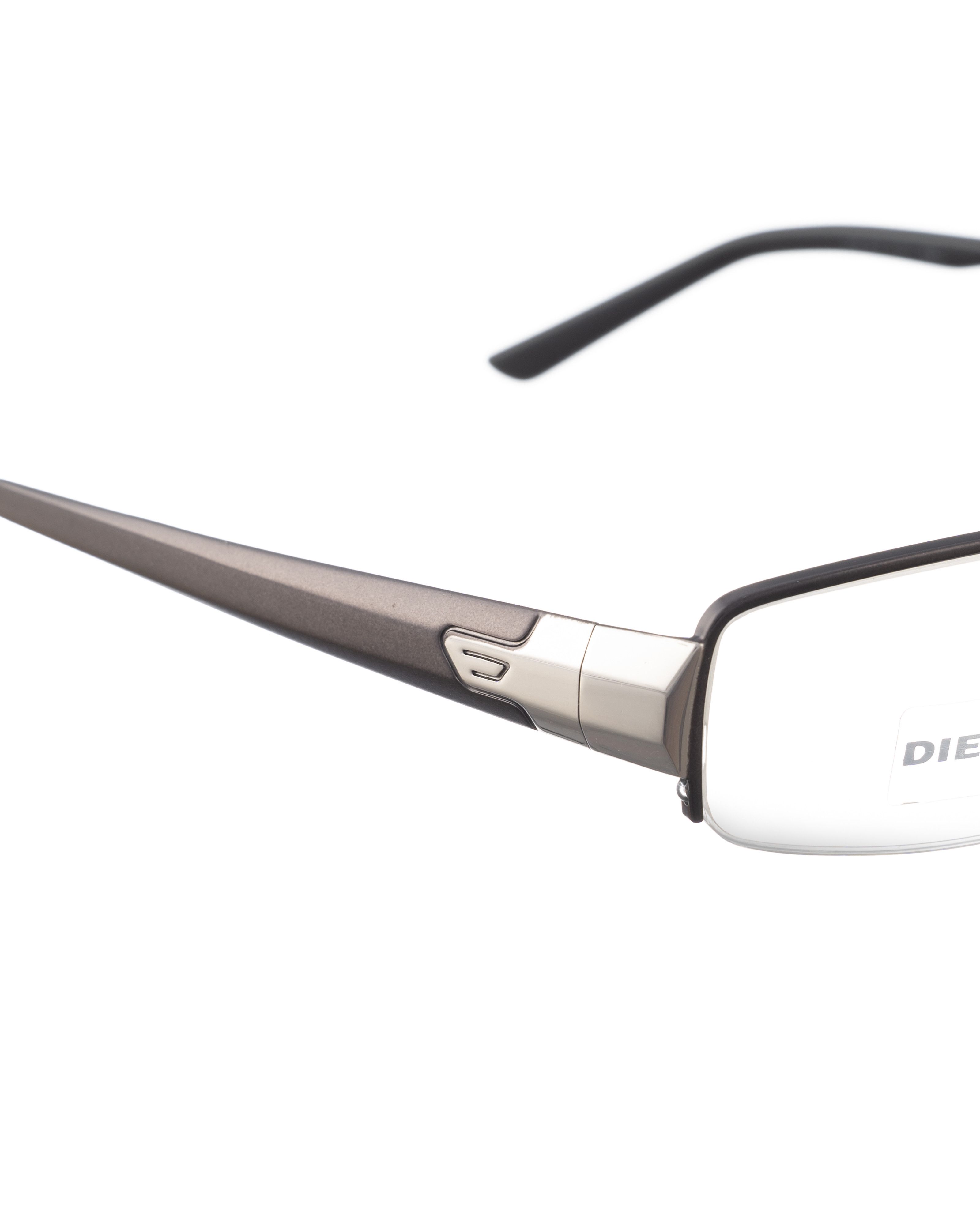 Diesel Diesel 00s Silver and Graphite Rectangular Glasses Size ONE SIZE - 1 Thumbnail