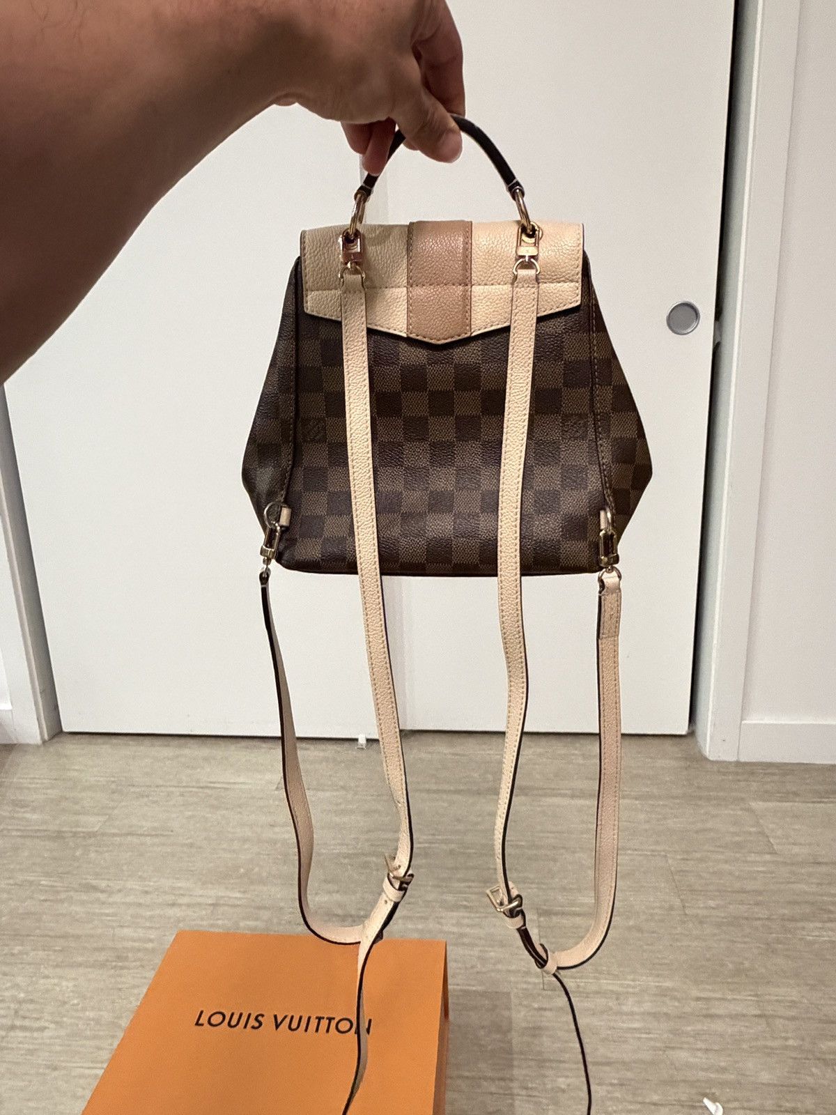 Louis Vuitton Louis Vuitton Clapton Damier Leather Backpack - Brown Size ONE SIZE - 17 Thumbnail