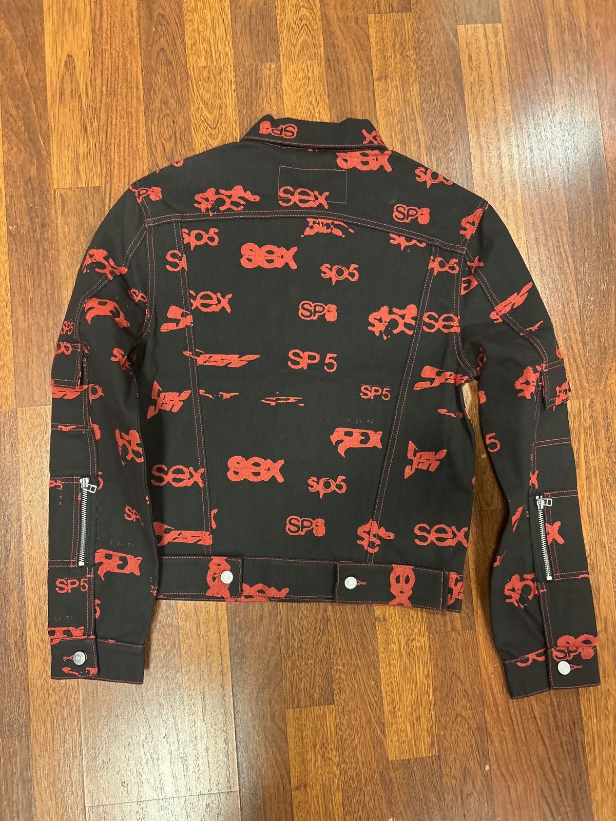 Sp5der Sp5der Sex AOP Denim Jacket Size US XS / EU 42 / 0 - 5 Thumbnail