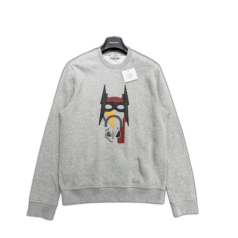 Hermes Hermes Graphic Print Sweatshirt in Gray-yf Size US M / EU 48-50 / 2 - 1 Thumbnail