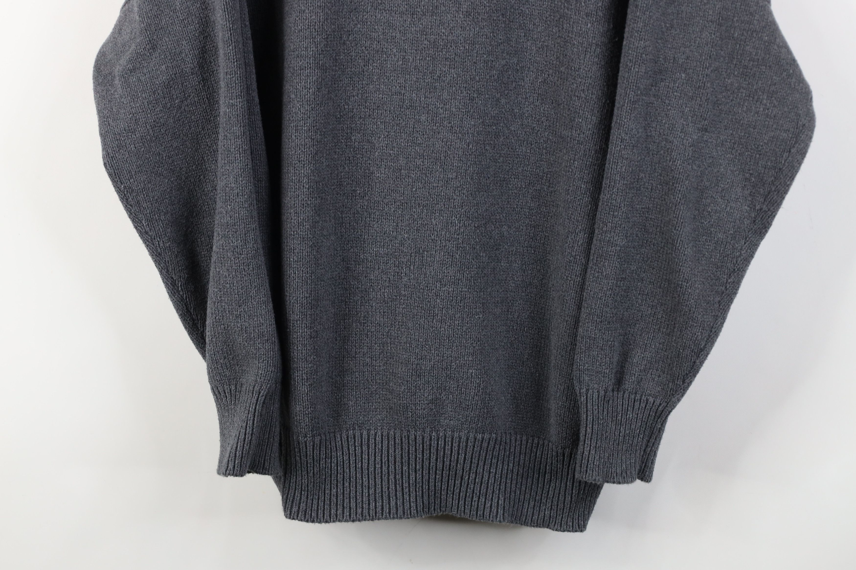 Madewell Madewell Blank Cotton Ribbed Knit Turtleneck Sweater Gray Size XL / US 12-14 / IT 48-50 - 3 Thumbnail