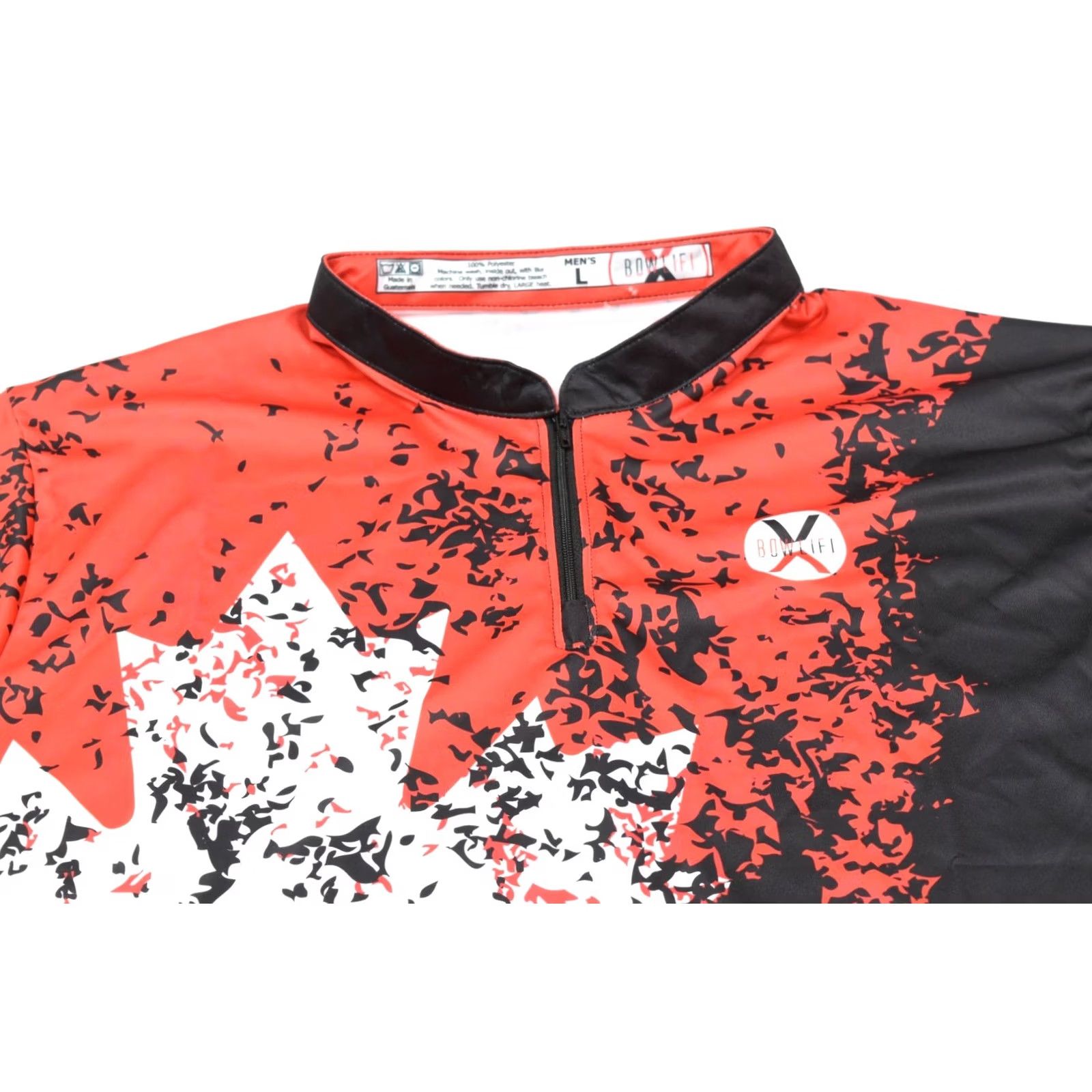 Vintage BOWLIFI Team Canada Bowling Shirt Red Black 1/4 Zip Pullover Stretch Mens Large Size US L / EU 52-54 / 3 - 2 Thumbnail