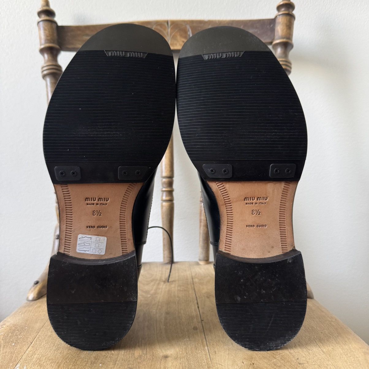 Miu Miu Miu Miu 1990’s Bi-Color Black/Brown Oxford Leather Shoes Size US 9.5 / EU 42-43 - 9 Thumbnail