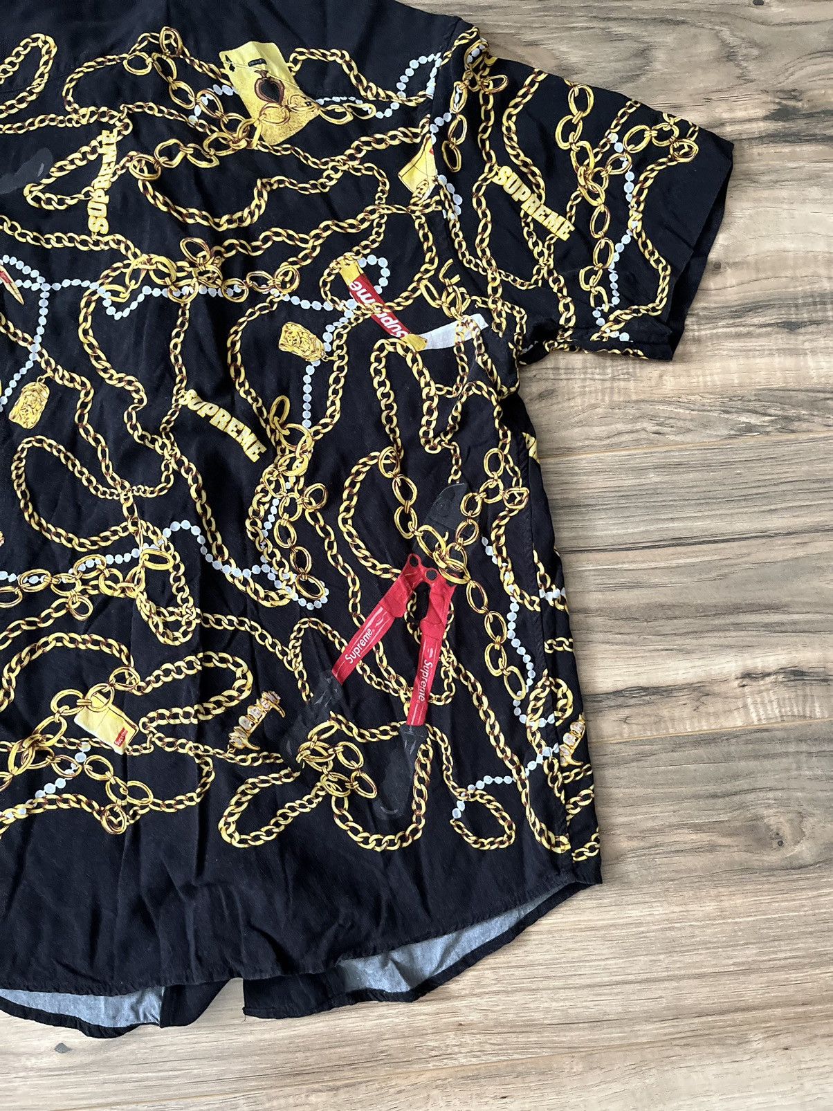 Supreme Supreme Chains Rayon S/S Shirt Size US M / EU 48-50 / 2 - 14 Thumbnail