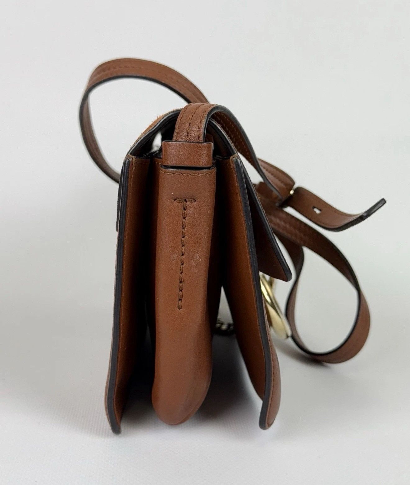 Chloe Chloe Tobacco Leather And Suede Small Faye Bag Shoulder Bag Size ONE SIZE - 4 Thumbnail