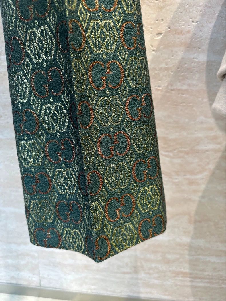 Gucci Gucci Dark green logo old flower full print casual trousers Size US 38 / EU 54 - 3 Thumbnail