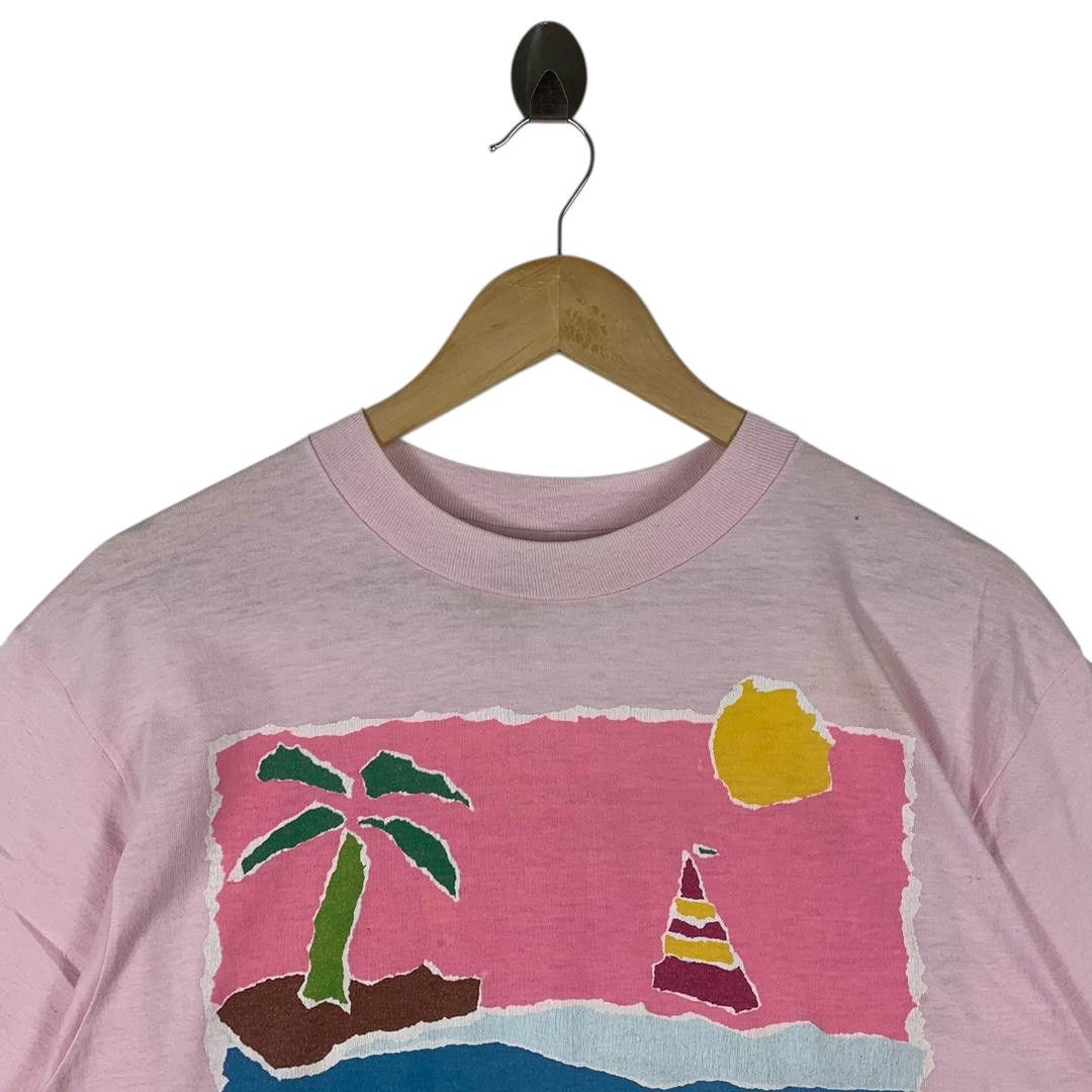 Hanes Vintage 80s California Beach Graphic Tee Size US L / EU 52-54 / 3 - 2 Thumbnail
