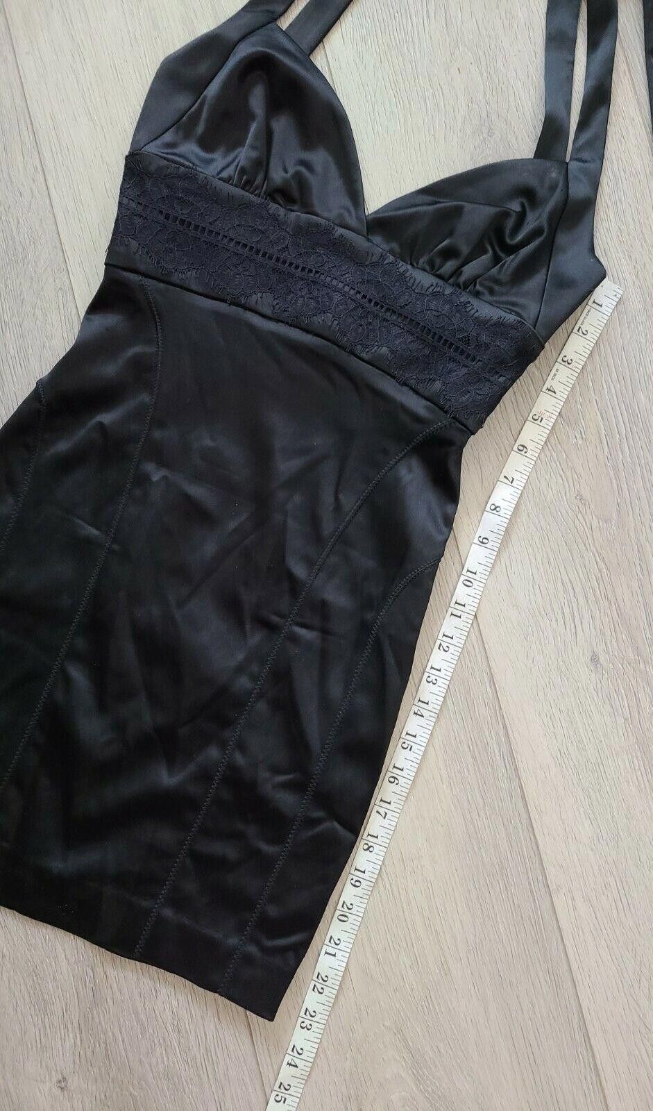 United Colors Of Benetton Bebe Dress Extra Small Black Sweetheart Double Strap Halter Size XS / US 0-2 / IT 36-38 - 8 Thumbnail