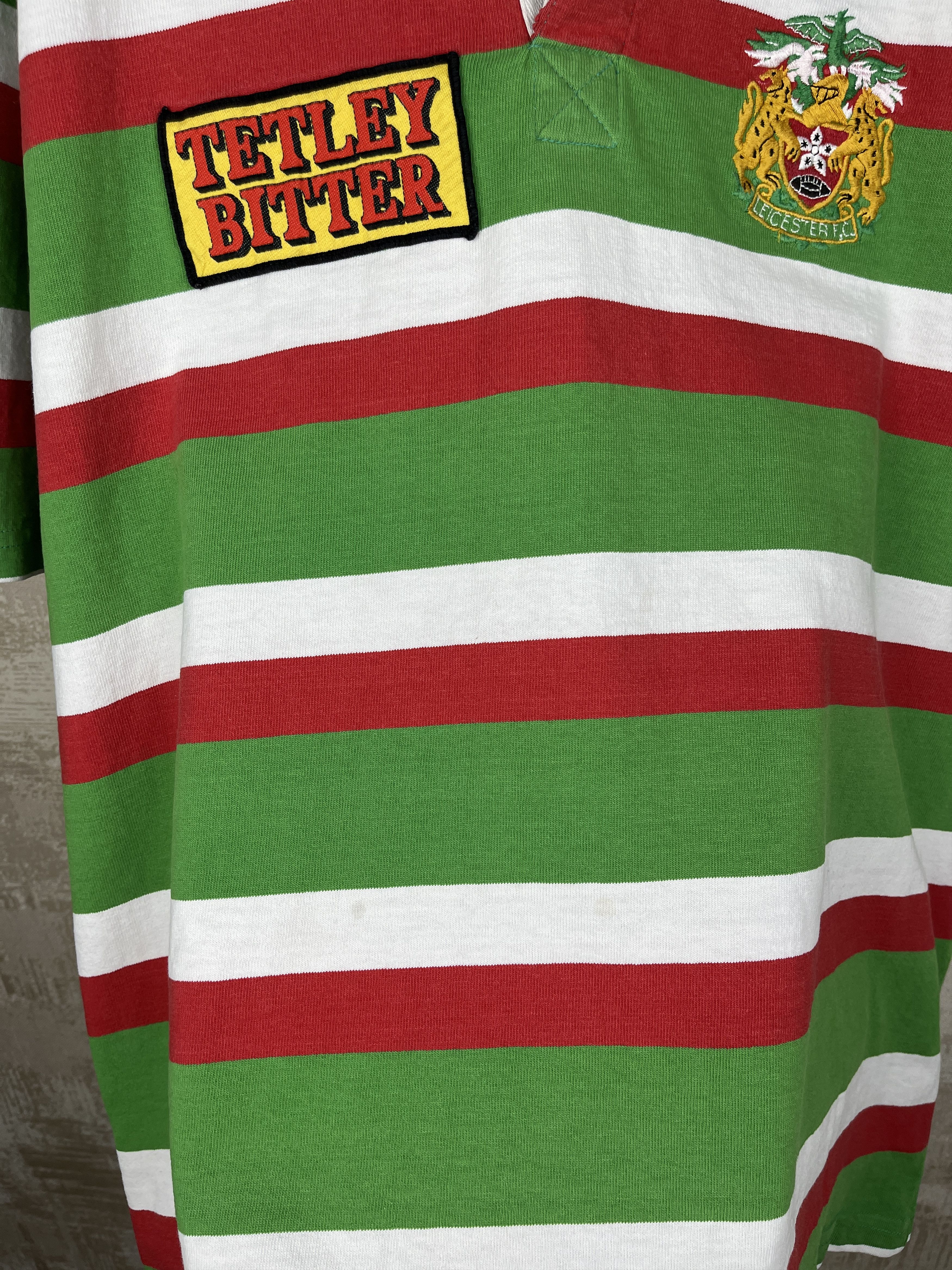 Cotton Traders 90s Leicester Tigers Vintage Rugby Shirt S/S Jersey Size US XL / EU 56 / 4 - 17 Thumbnail