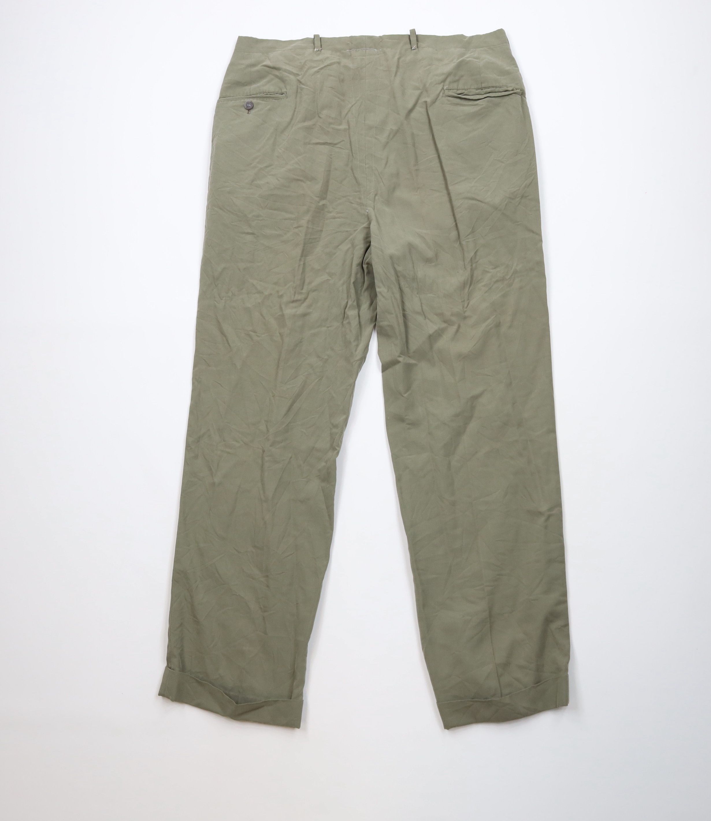 Vintage Vintage 50s Streetwear Rayon Gabardine Wide Leg Pants USA Size US 36 / EU 52 - 8 Thumbnail
