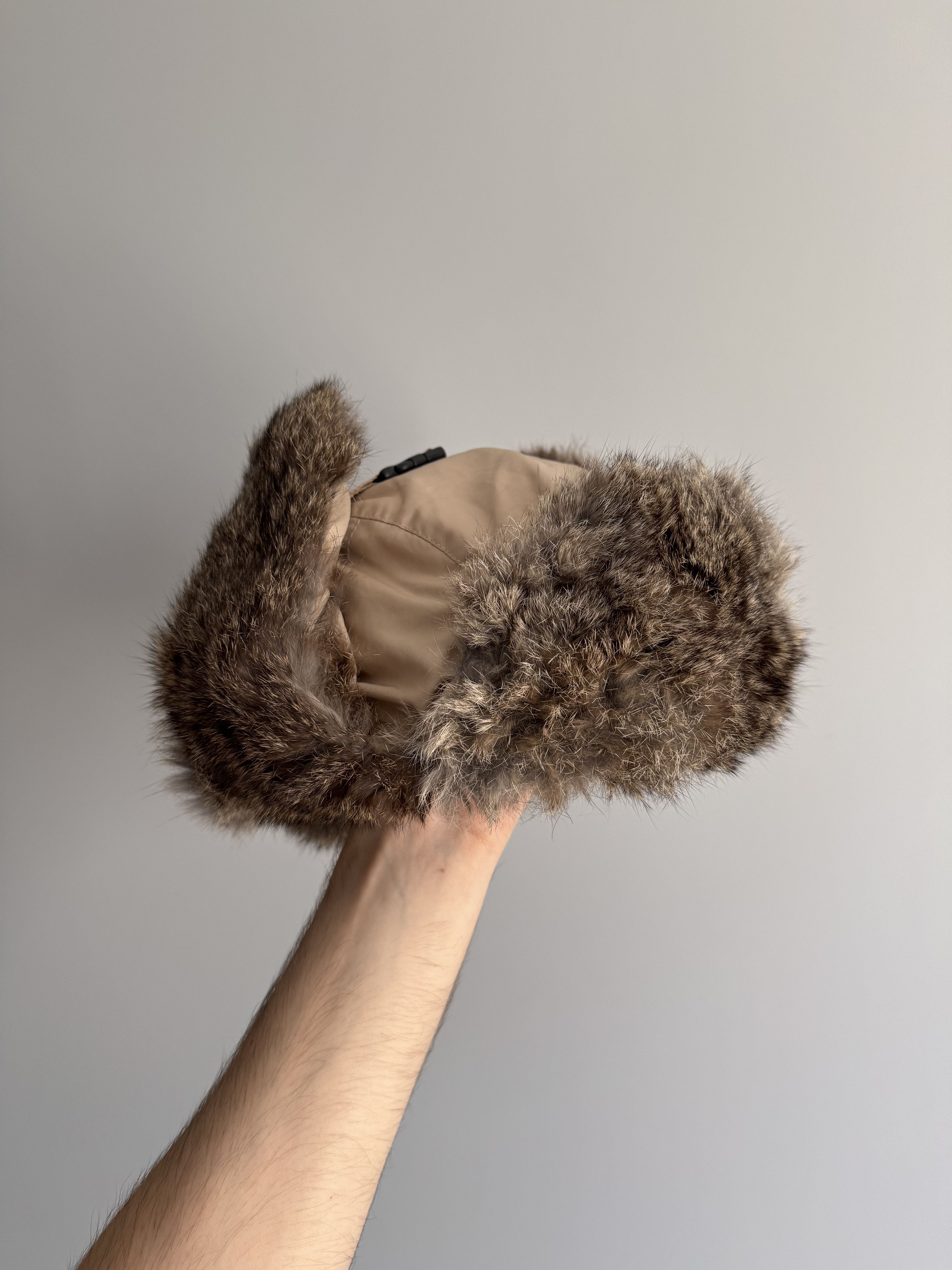 Other Vintage Nylon Ushanka Real Fur Hat Mohair Fuzzy Trapper Punk Size ONE SIZE - 10 Thumbnail