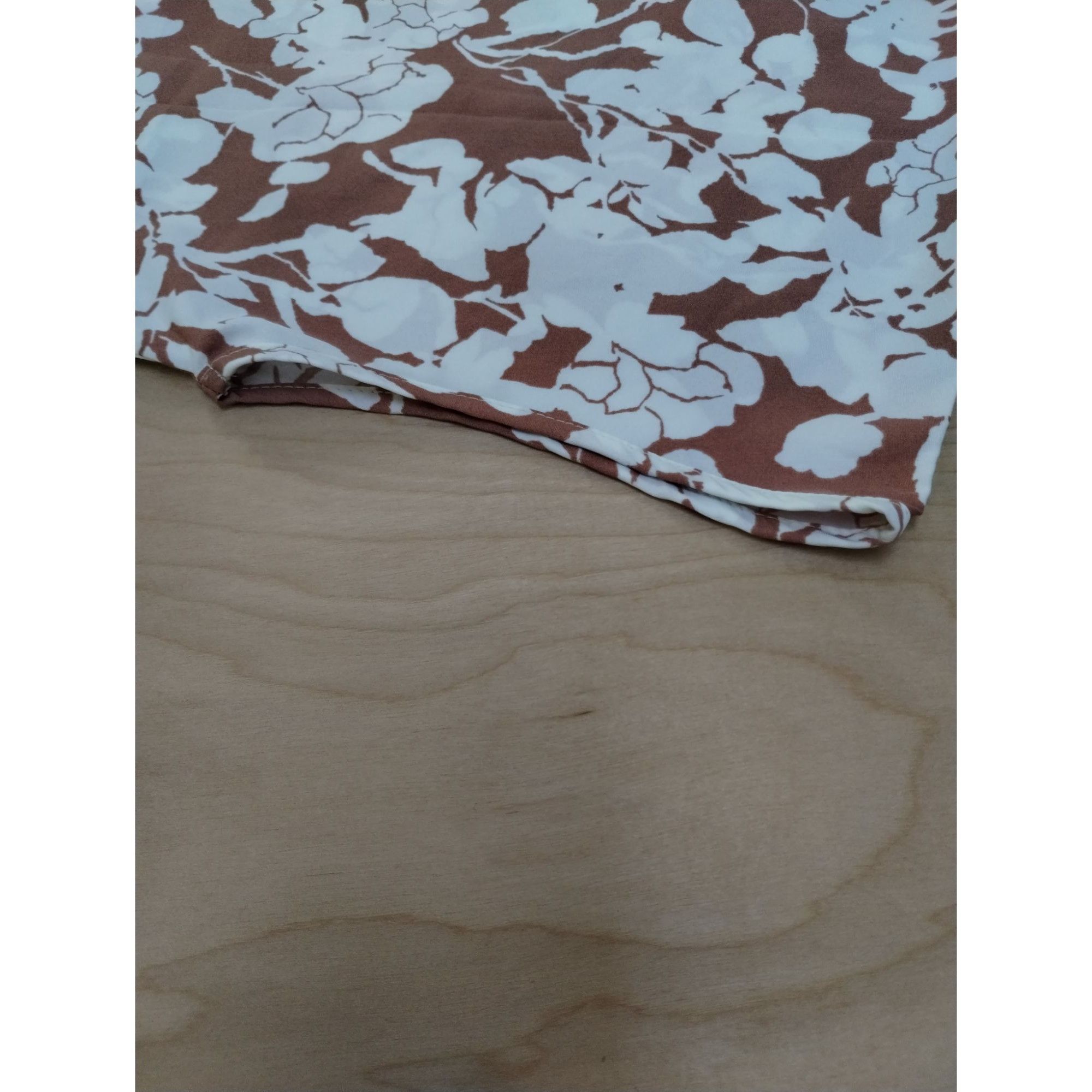 Other Brown White Floral Print V-Neck Blouse Size M Sleeveless Top Size M / US 6-8 / IT 42-44 - 7 Thumbnail