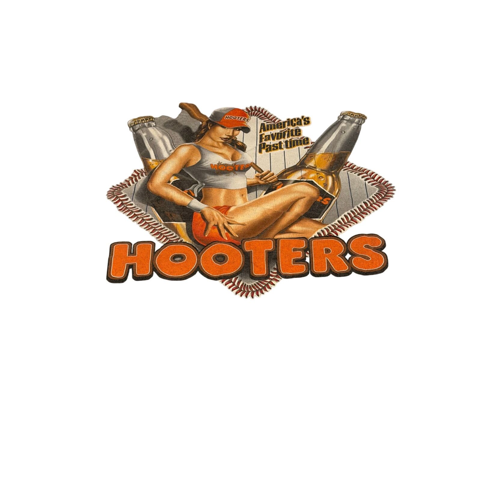 Vintage Vtg 90’s Hooters “Americas favorite past time” tee die XL Size US XL / EU 56 / 4 - 3 Thumbnail