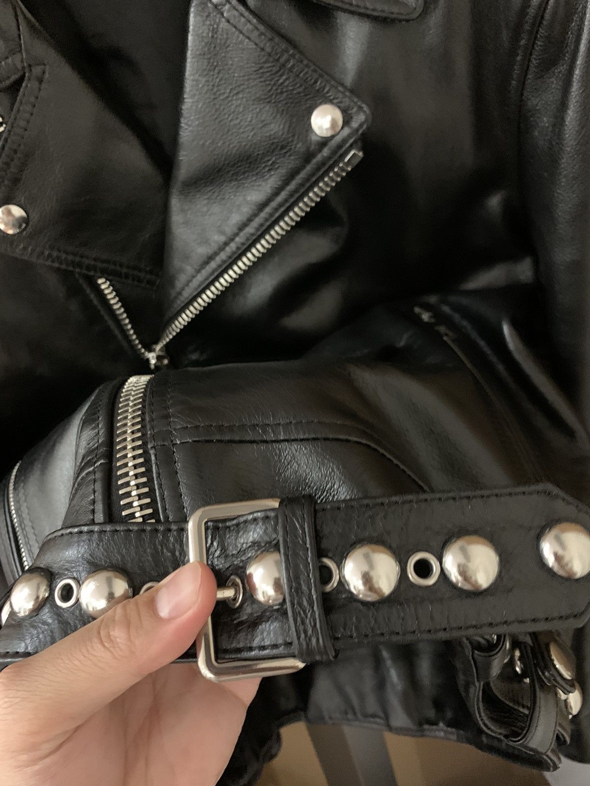 Celine Celine 2023FW Studded Calfskin biker jacket Size US S / EU 44-46 / 1 - 3 Thumbnail
