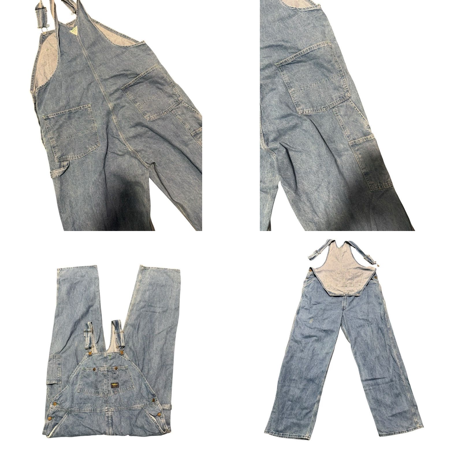 Vintage VTG OshKosh Bib Overalls 44x32 Blue Carpenter Made in USA Vestbak Workwear Denim OshKosh B'gosh Men Big & Tall Regular USA Workwear 44 32 Blue Size US 44 / EU 60 - 8 Thumbnail
