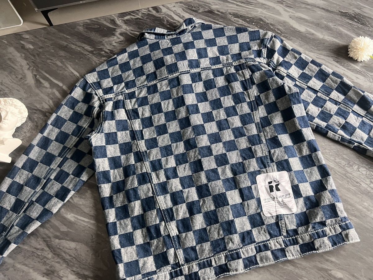 Rocawear Roca Wear : Check Board Pattern Denim Jacket Size US M / EU 48-50 / 2 - 4 Thumbnail