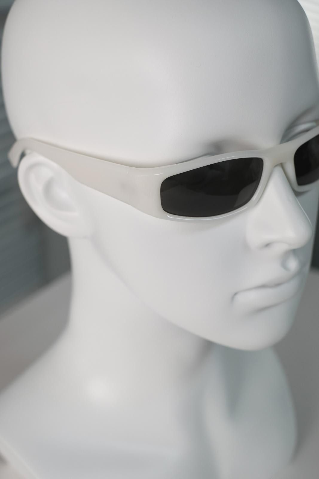 Other Avant Garde Y2K White Jade Rectangle Sunglasses Unisex OS Size ONE SIZE - 6 Thumbnail