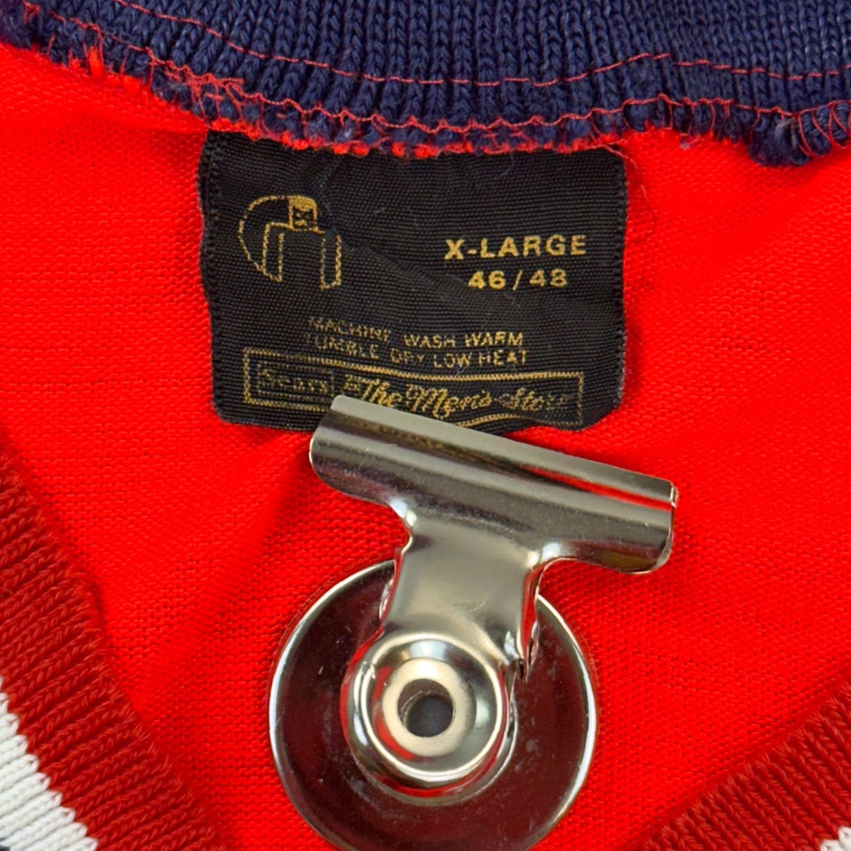 Sears VINTAGE Sears Mens Store Shirt Mens XL Red Acrylic V Neck Short Sleeve USA 70s Size US XL / EU 56 / 4 - 5 Thumbnail