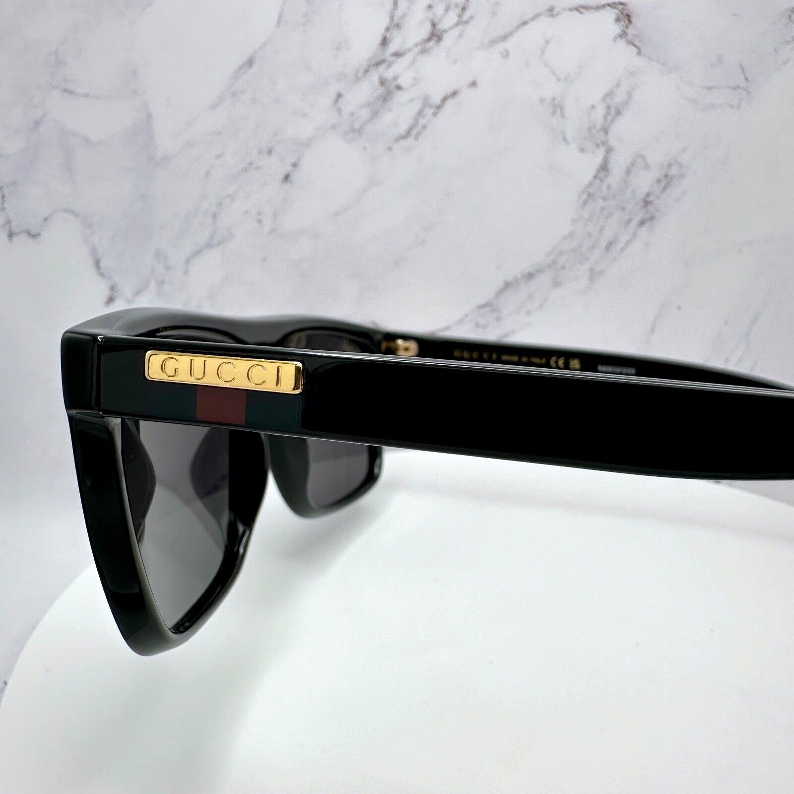 Gucci New GUCCI Sunglasses Black Square Aviator Gold Plate Size ONE SIZE - 11 Thumbnail