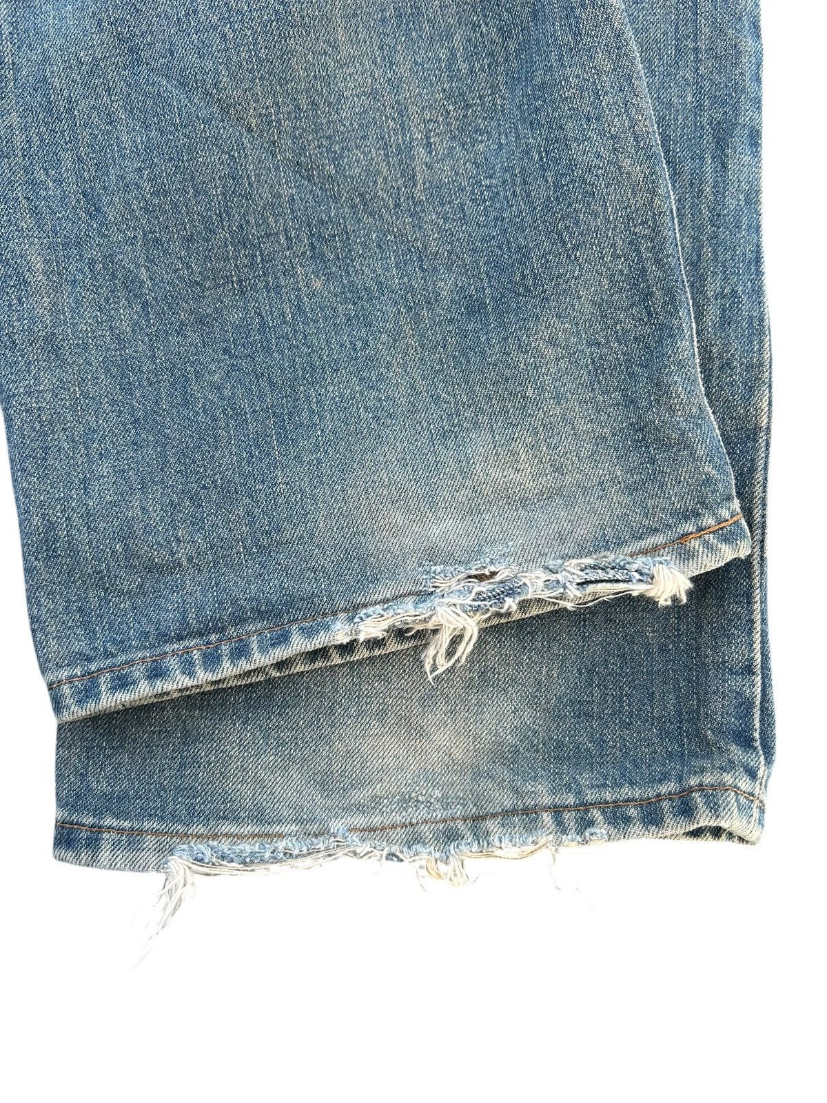 Japanese Brand × Vintage × Wrangler Wrangler Selvedge Baggy Distressed Denim Jeans Size US 30 / EU 46 - 9 Thumbnail