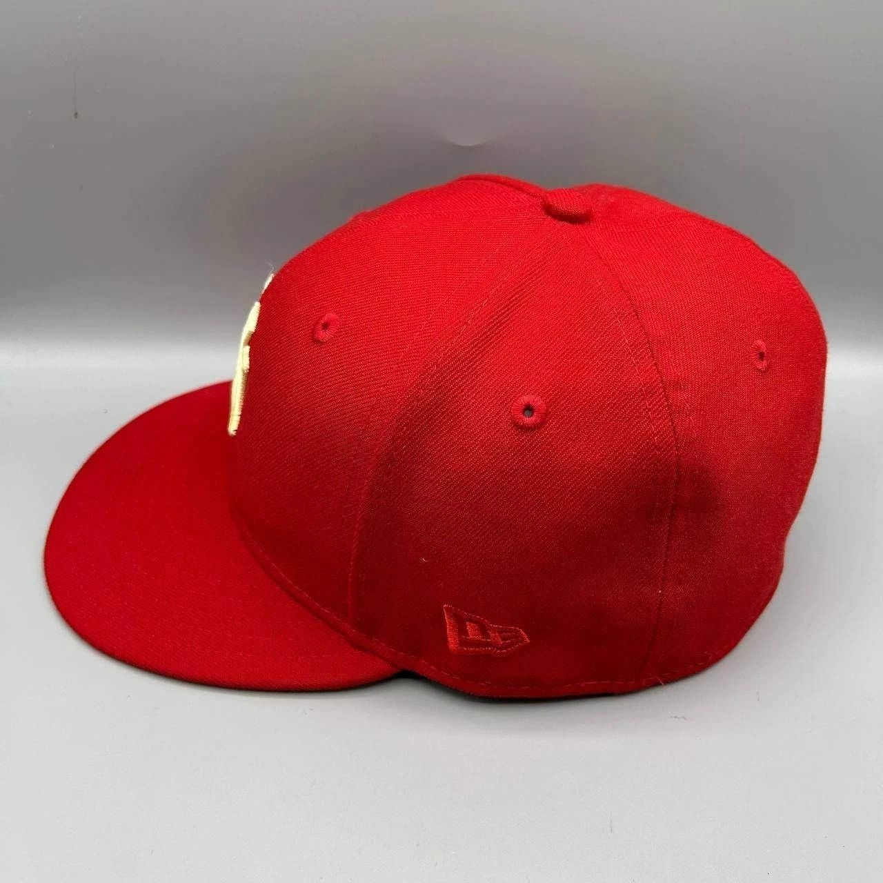 New Era New York Yankees Hat Men 7 1/2 Red Yellow MLB Fitted Cap Size ONE SIZE - 6 Thumbnail