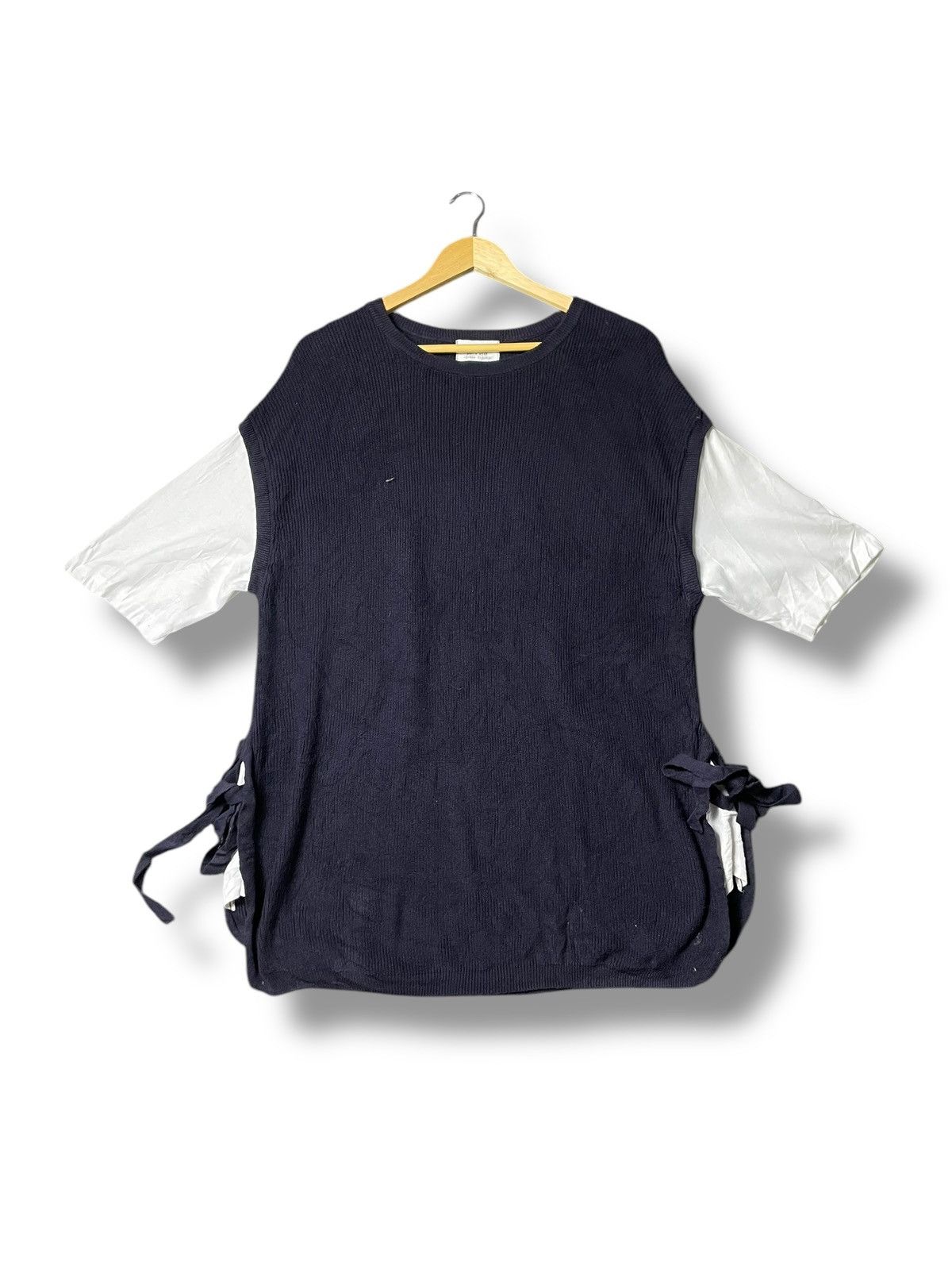 Designer × Japanese Brand × Vintage Sunny Clouds Open Side Knitted Vest Two Piece Shirt(44) Size L / US 10 / IT 46 - 1 Thumbnail