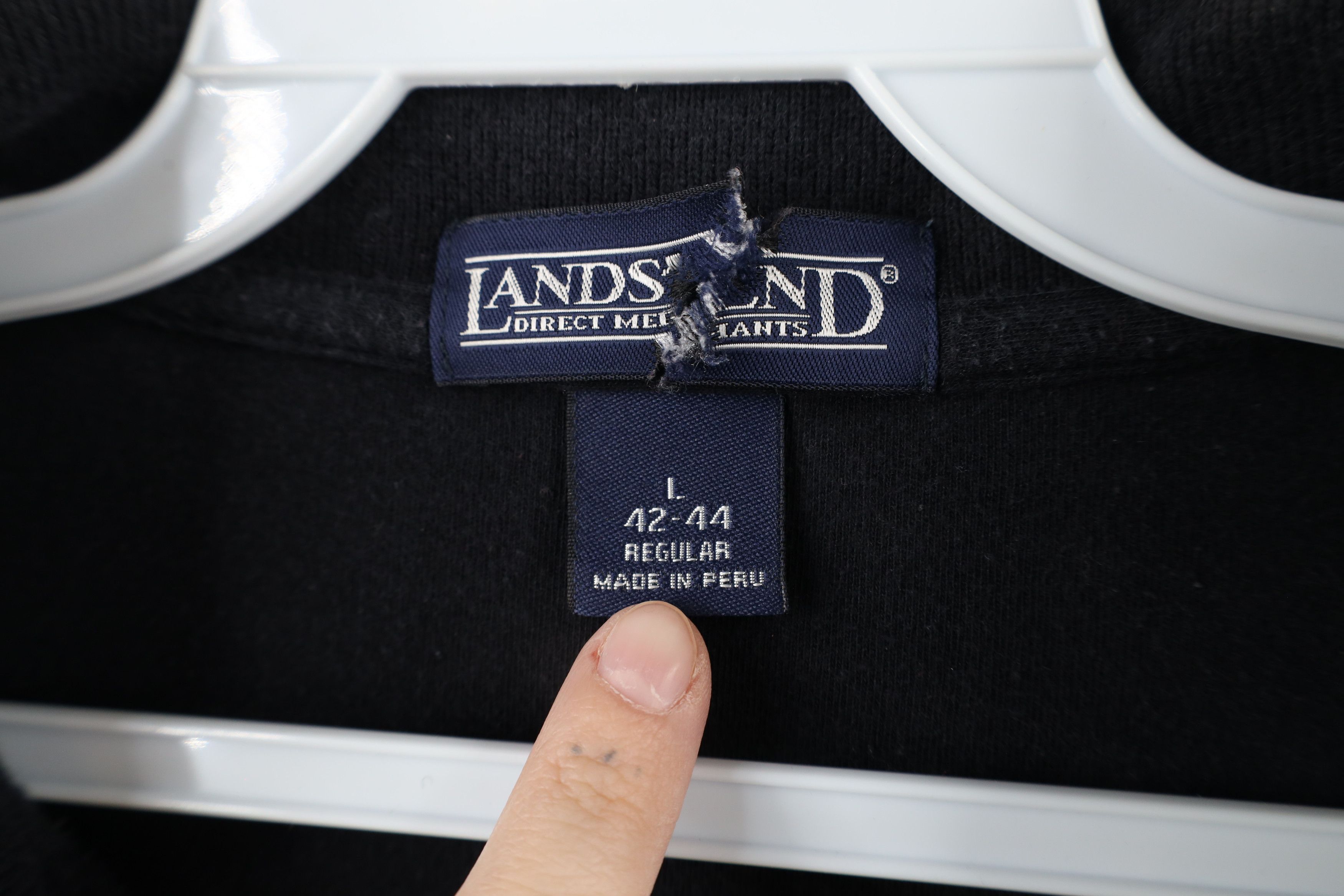 Lands' End × Vintage Vintage 90s Lands End Soft Touch Long Sleeve Polo Shirt Size US L / EU 52-54 / 3 - 5 Thumbnail