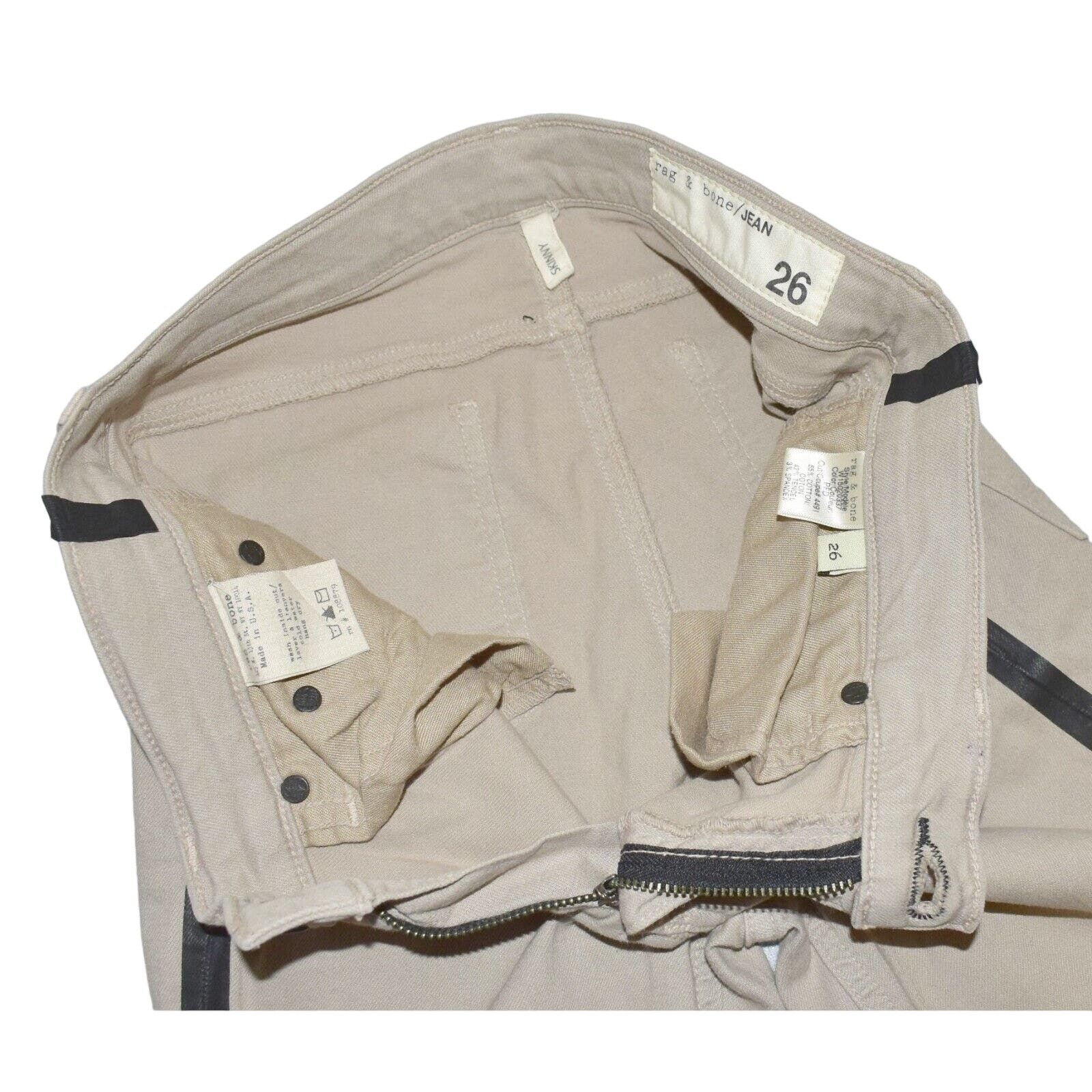 Rag & Bone RAG & BONE Beige W/Black Stripe Skinny Jeans Size 26 W28 Size 28" / US 6 / IT 42 - 5 Thumbnail
