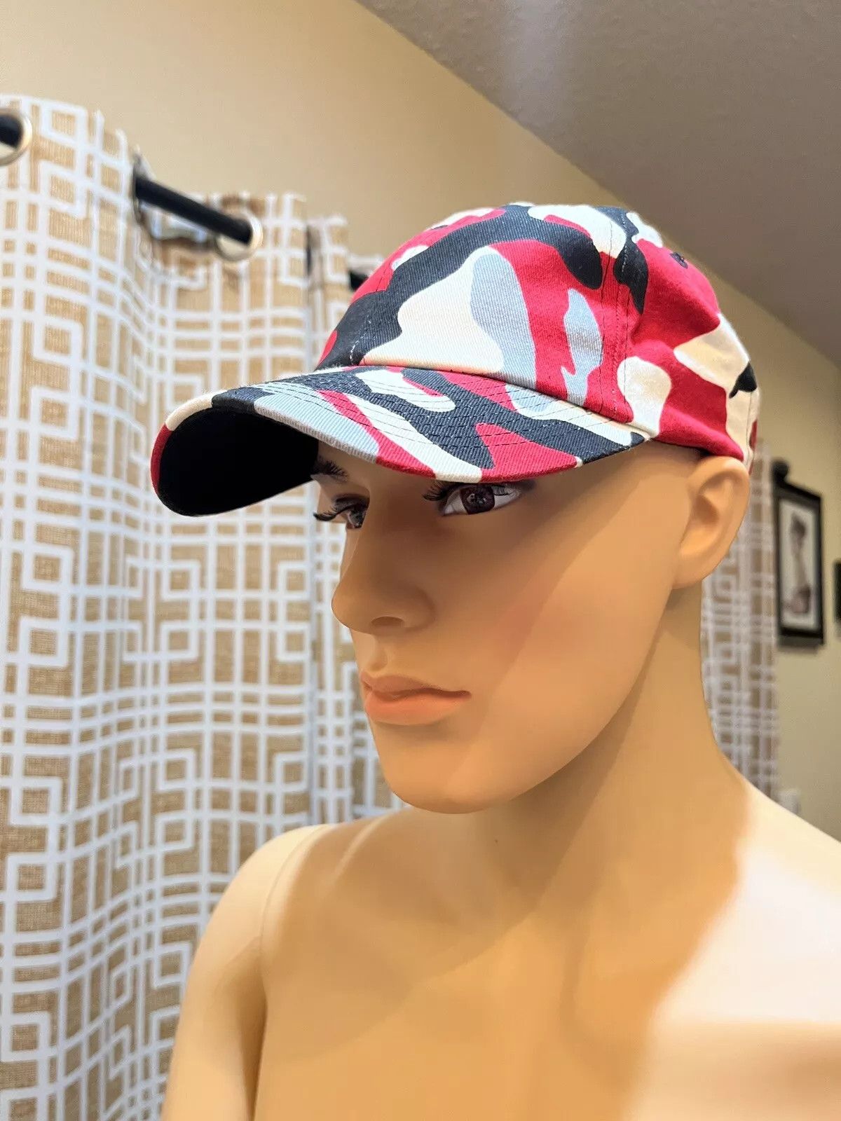 Other Baseball Cap - Adjustable - Red/White/Gray/Black Pattern Size ONE SIZE - 1 Thumbnail