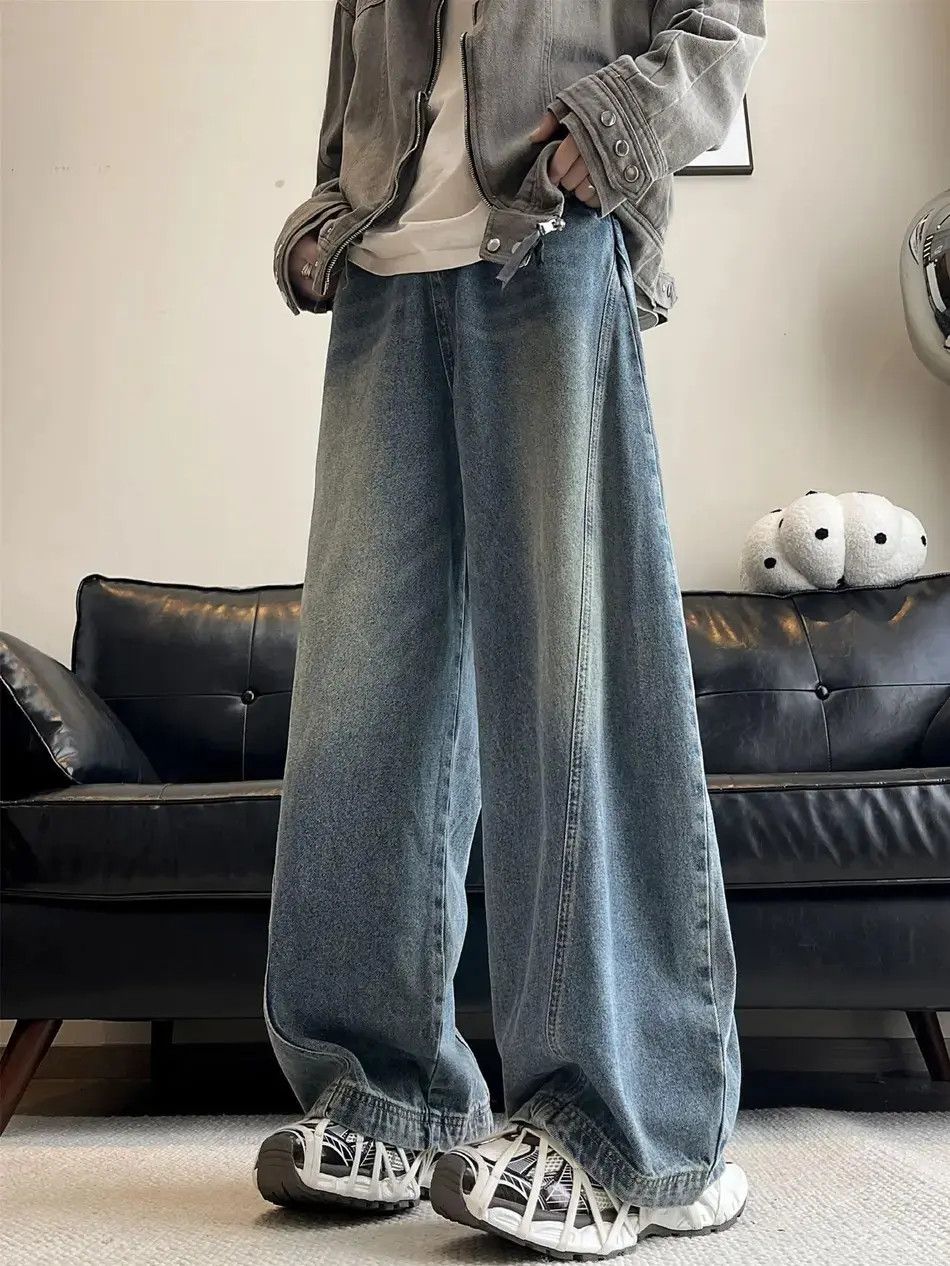 Japanese Brand Retro loose casual straight leg jeans Size US 32 / EU 48 - 1 Thumbnail