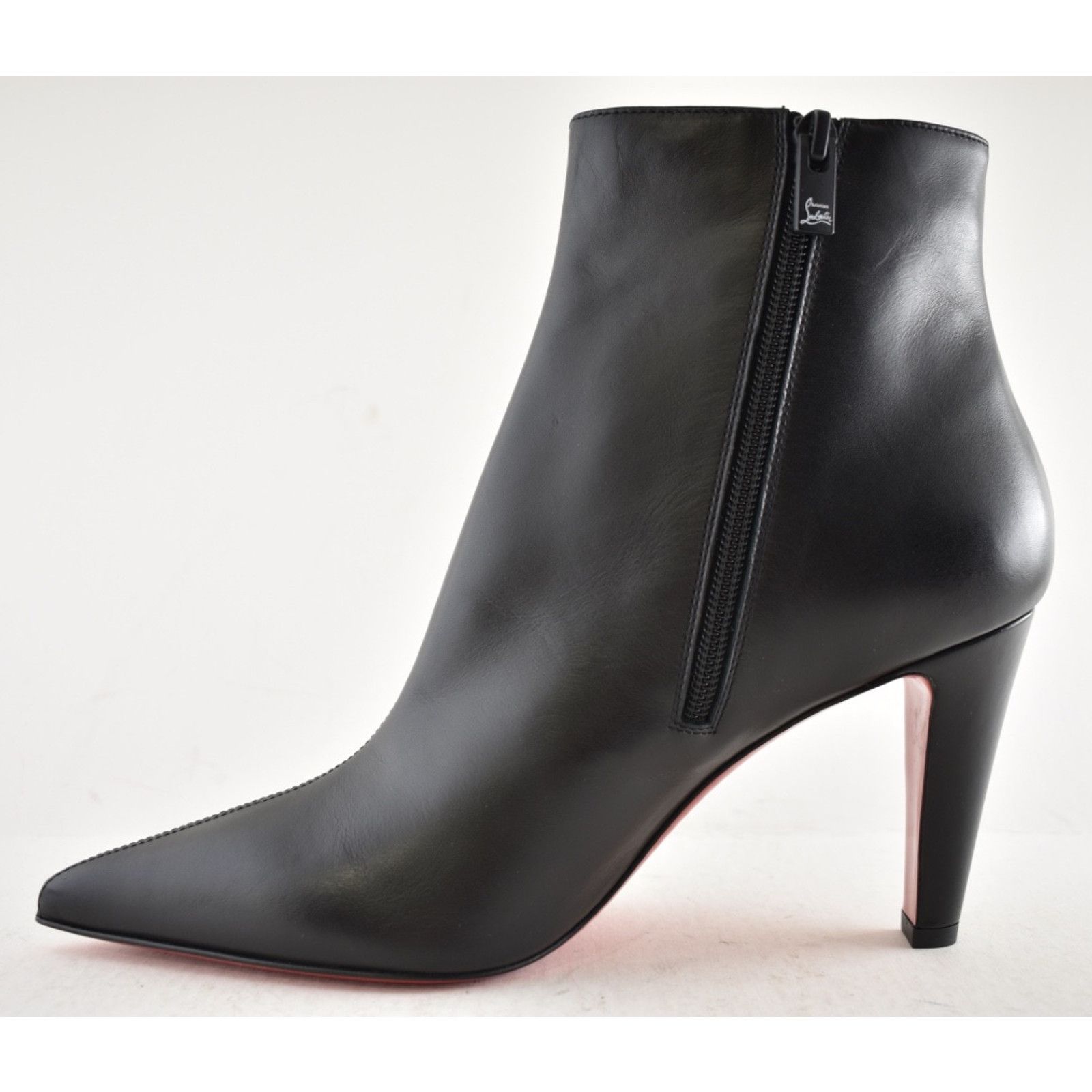 Christian Louboutin Christian Louboutin Vibella Booty 85 Black Leather Bootie 38 Size US 8 / IT 38 - 9 Thumbnail