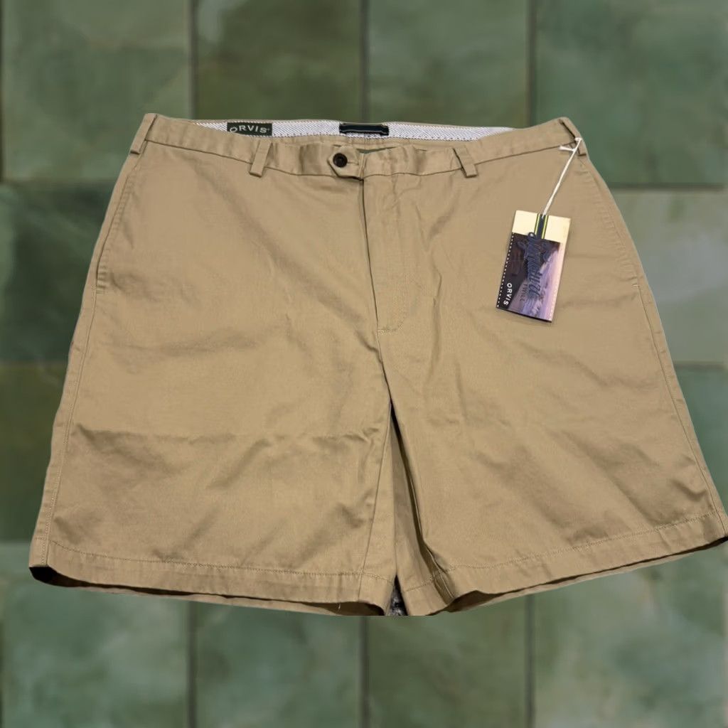Orvis Orvis Signature Tan Mens Chino Shorts - 42" Waist Size US 42 / EU 58 - 1 Thumbnail
