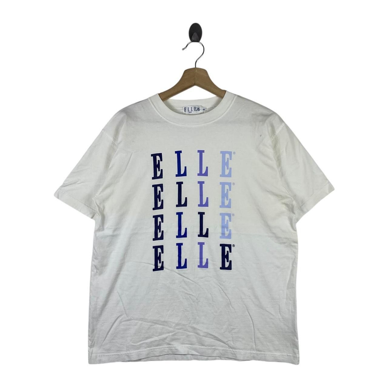 Vintage Vintage 90’ ELLE PARIS MAGAZINE Multiple Logo Tee Shirt Top Size M / US 6-8 / IT 42-44 - 1 Thumbnail