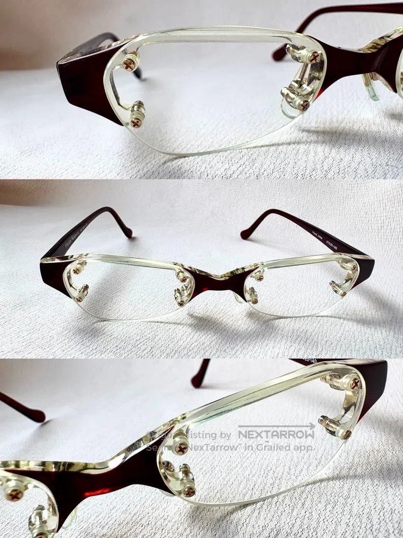 Vivienne Westwood Vivienne Westwood Y2k brown half frame vintage glasses Size ONE SIZE - 3 Thumbnail
