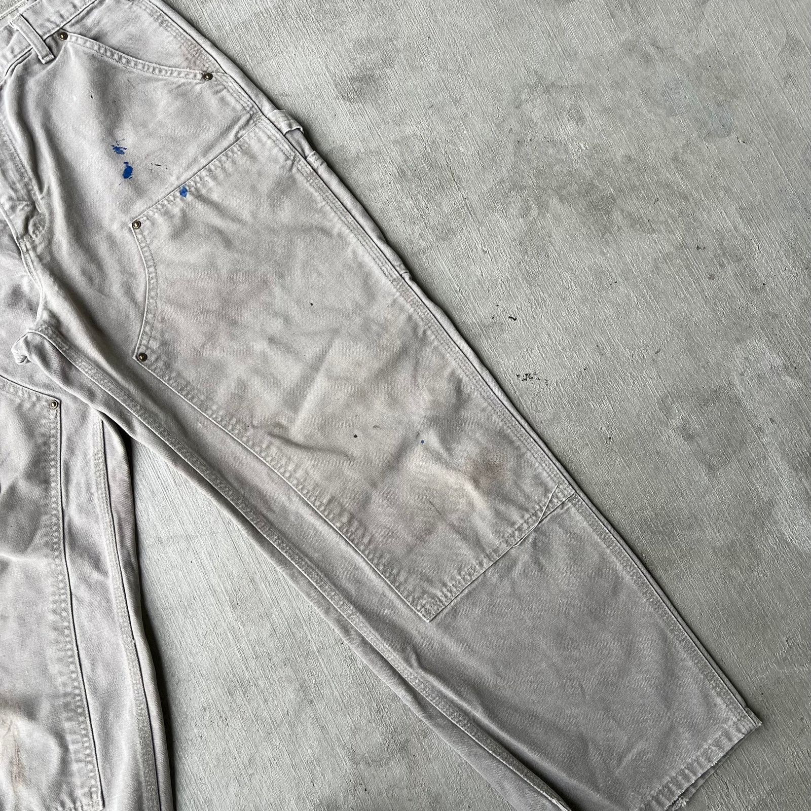 Carhartt × Vintage Carhartt DES gray double knee work wear carpenter pants Size US 33 - 10 Thumbnail