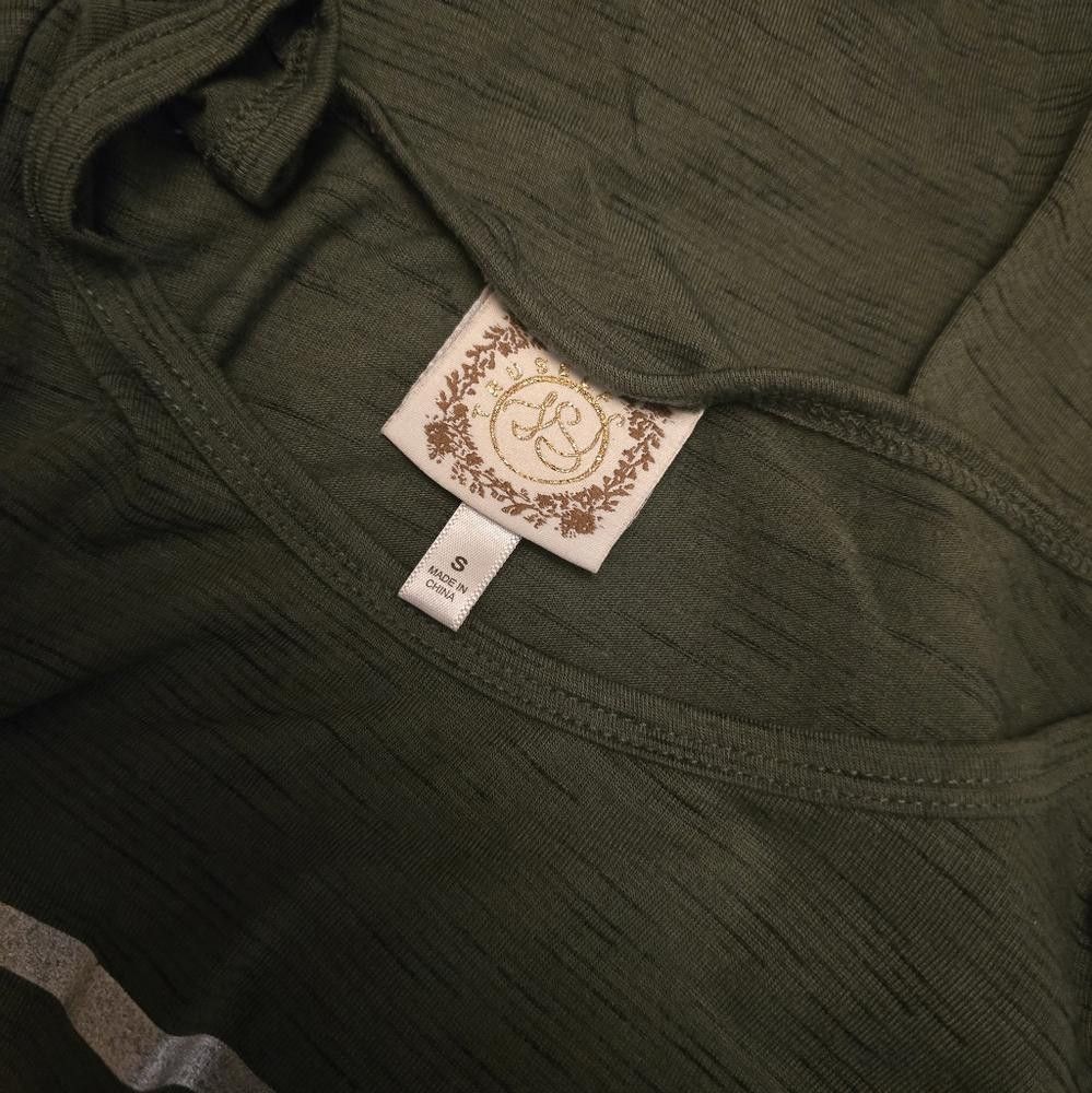 Designer Dark Hunter Green Arrowed TS Short Sleeve Size S / US 4 / IT 40 - 3 Thumbnail