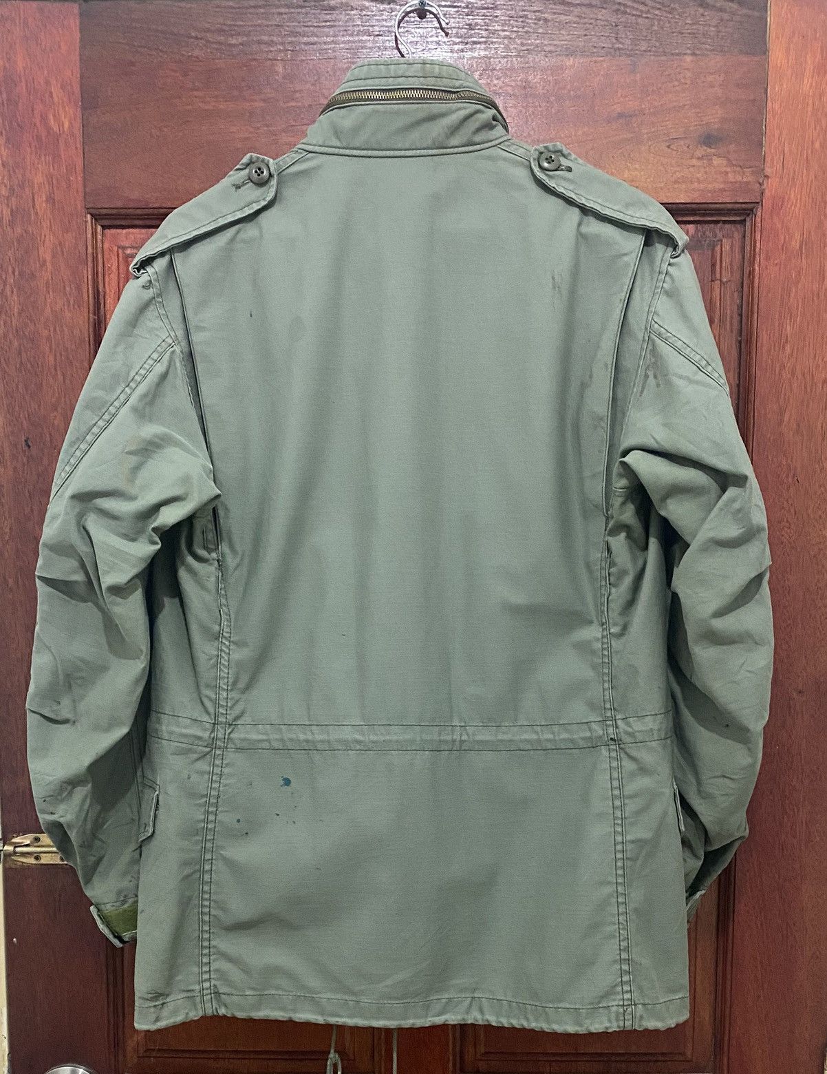 Alpha Industries Vintage 80's M-65 Alpha Beige Military Parka Jacket Painted Size US S / EU 44-46 / 1 - 2 Thumbnail