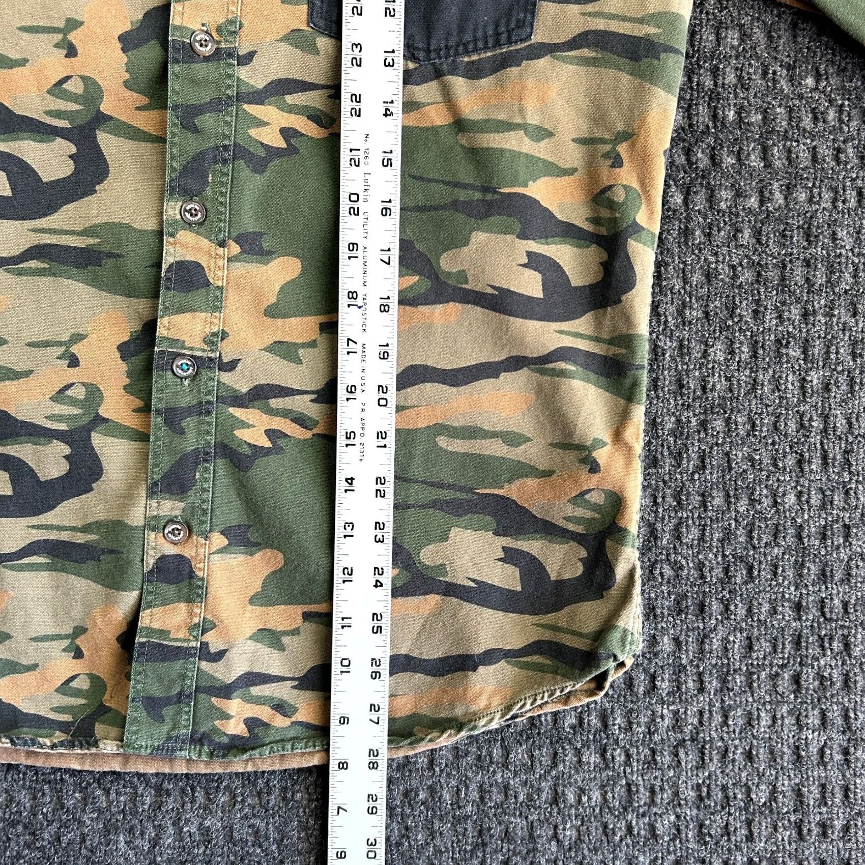 Vintage Modern Amusement Camo Shirt M Green Black Brown Military Long Sleeve Button Down Size US M / EU 48-50 / 2 - 7 Thumbnail