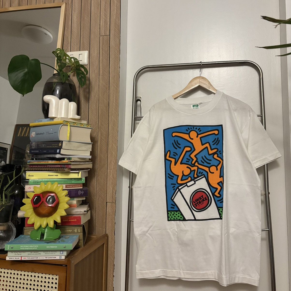 Keith Haring KEITH HARING x LUCKY STRIKE 1987 VINTAGE TSHIRT Size US XL / EU 56 / 4 - 1 Thumbnail
