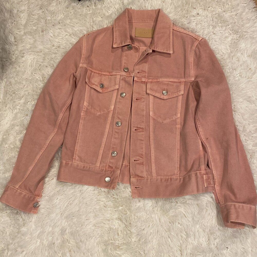 Sandro Vintage Sandro Paris Denim Jacket Pink Faded Medium Size US M / EU 48-50 / 2 - 2 Thumbnail