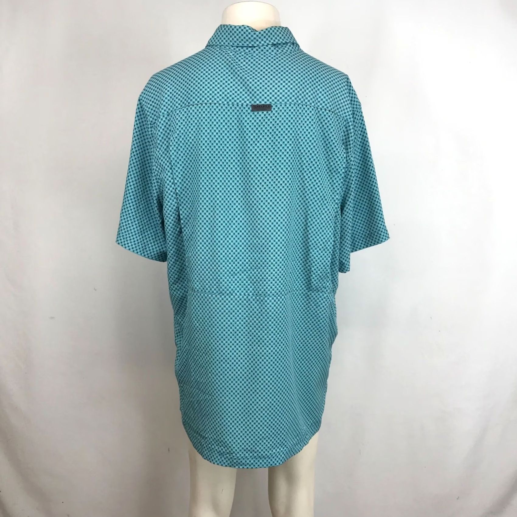 Vintage PANHANDLE Shirt Mens Large Blue Short Sleeve Button 100% Polyester Size US L / EU 52-54 / 3 - 5 Thumbnail